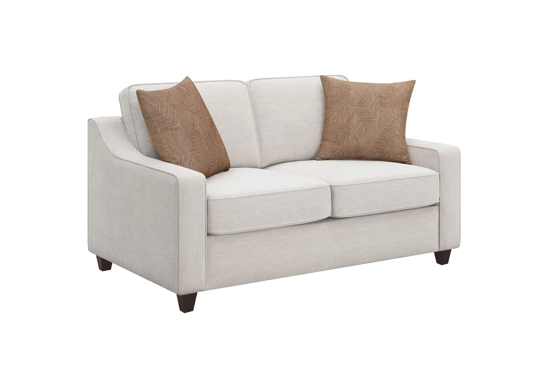 Christine Upholstered Sloped Arm Loveseat Beige