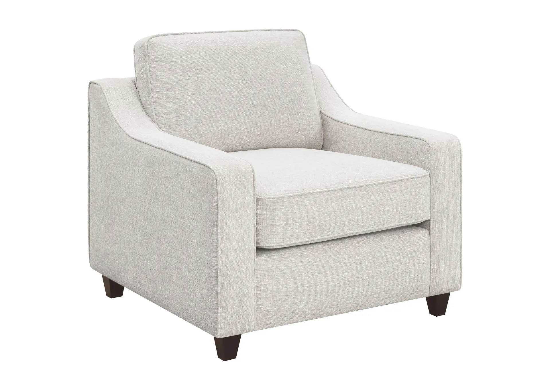 Christine Upholstered Sloped Arm Accent Chair Beige