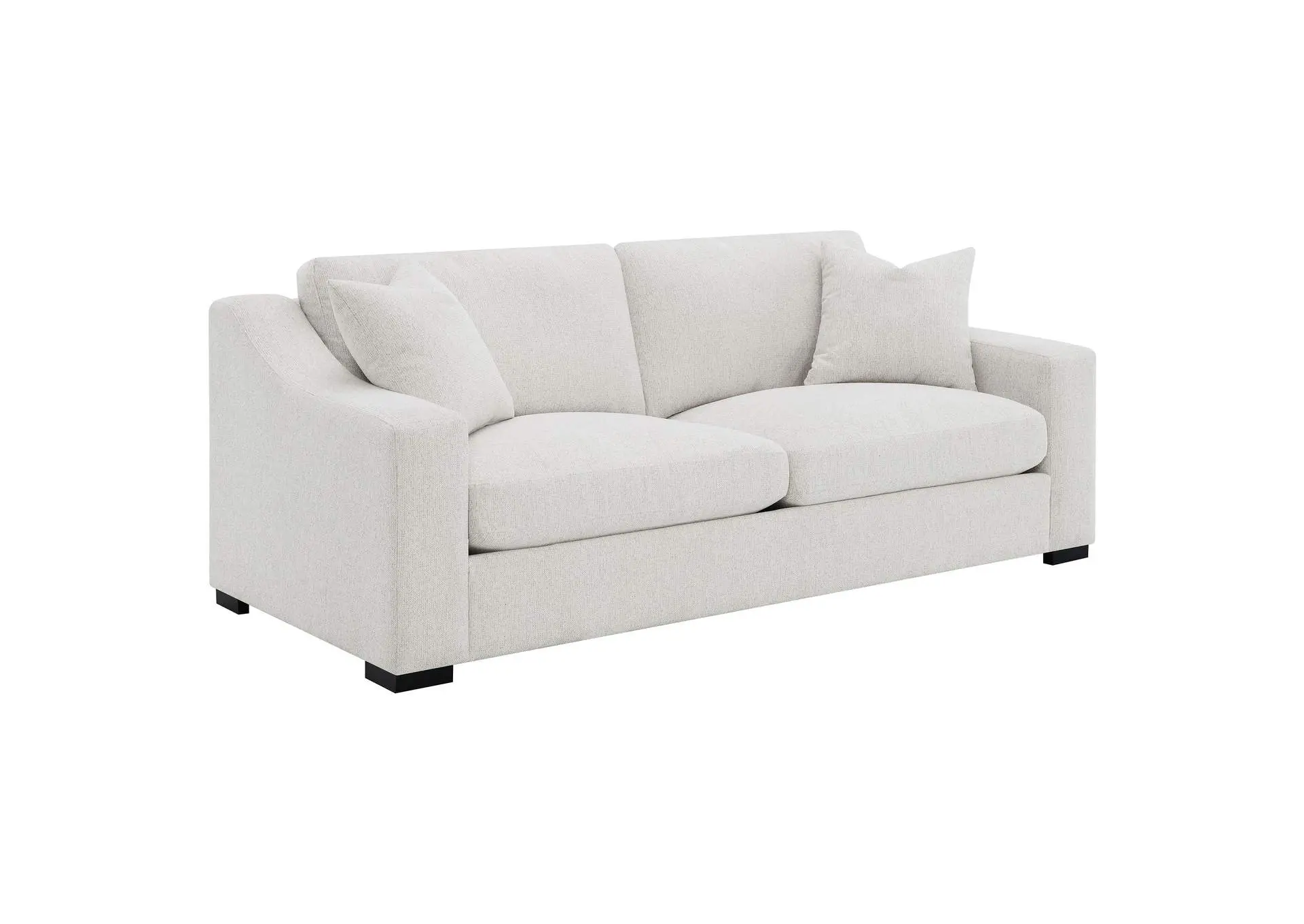 Ashlyn Fabric Upholstered Track Arm Sofa Sand