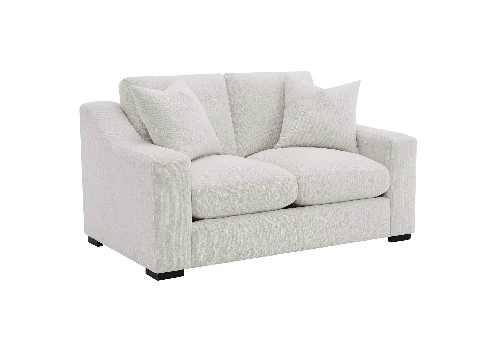 Ashlyn Fabric Upholstered Track Arm Loveseat Sand