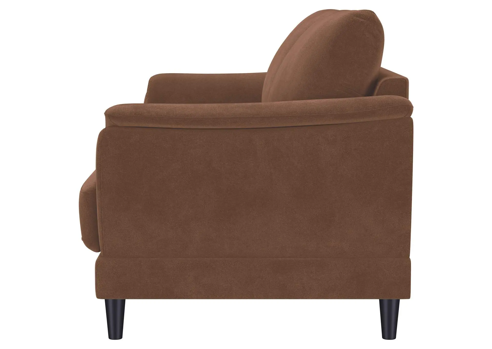 Selma Velvet Upholstered Crescent Arm Sofa Rust — view 5