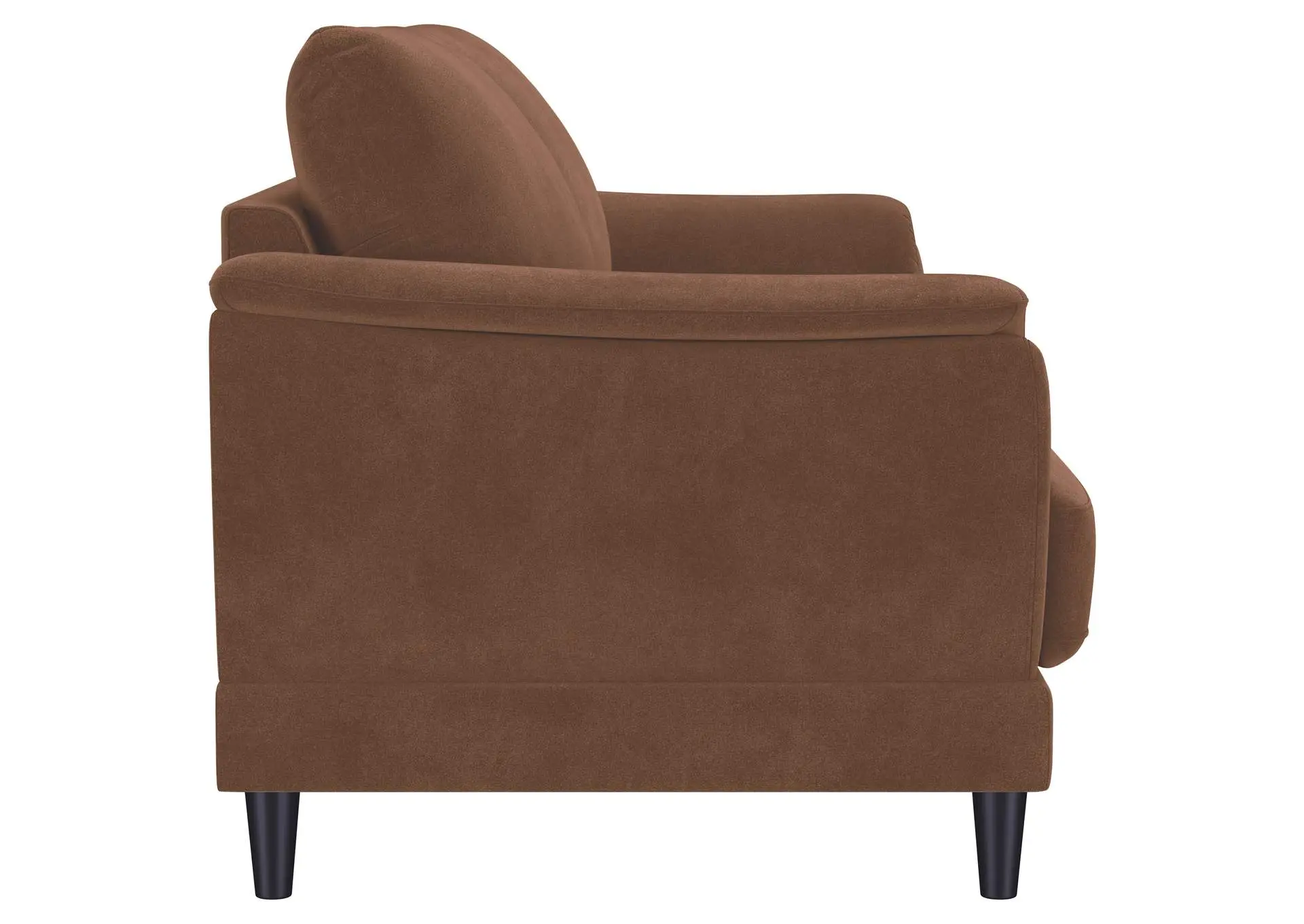 Selma Velvet Upholstered Crescent Arm Sofa Rust — view 9