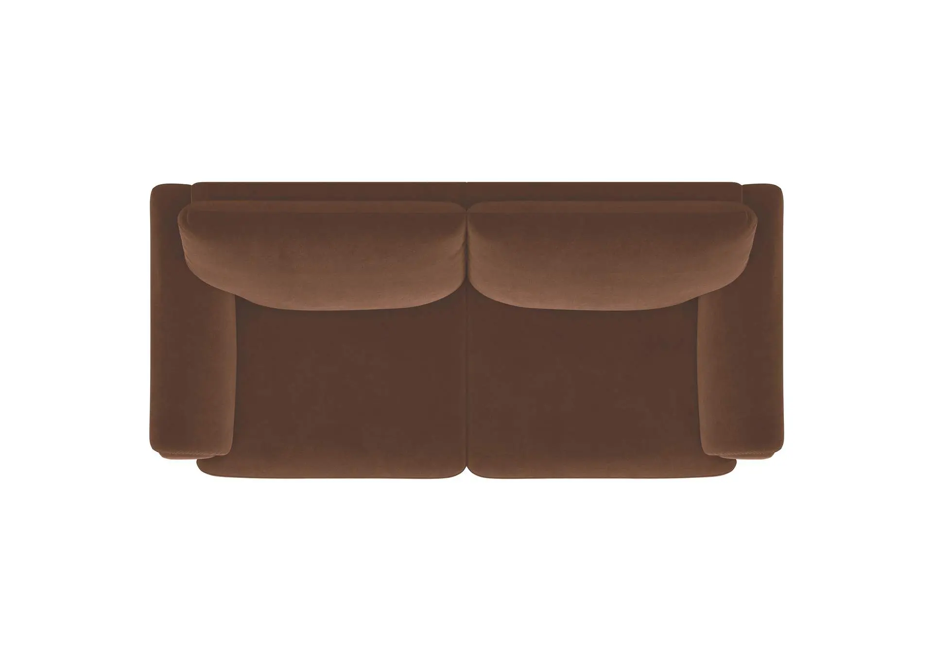 Selma Velvet Upholstered Crescent Arm Sofa Rust — view 10