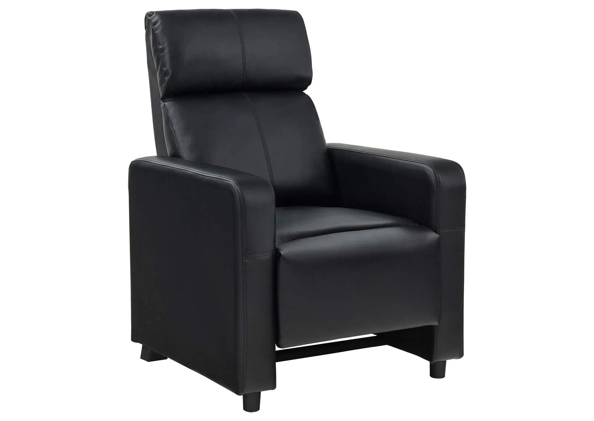 Toohey Upholstered Tufted Recliner Living Room Set Black — view 7