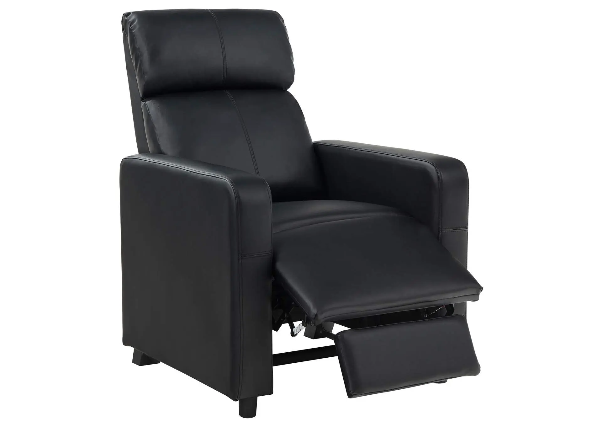 Toohey Upholstered Tufted Recliner Living Room Set Black — view 8