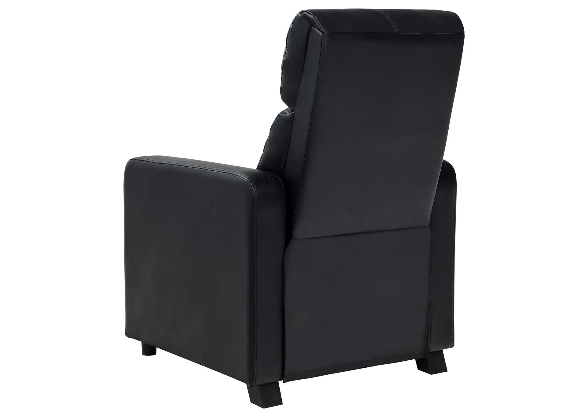 Toohey Upholstered Tufted Recliner Living Room Set Black — view 11