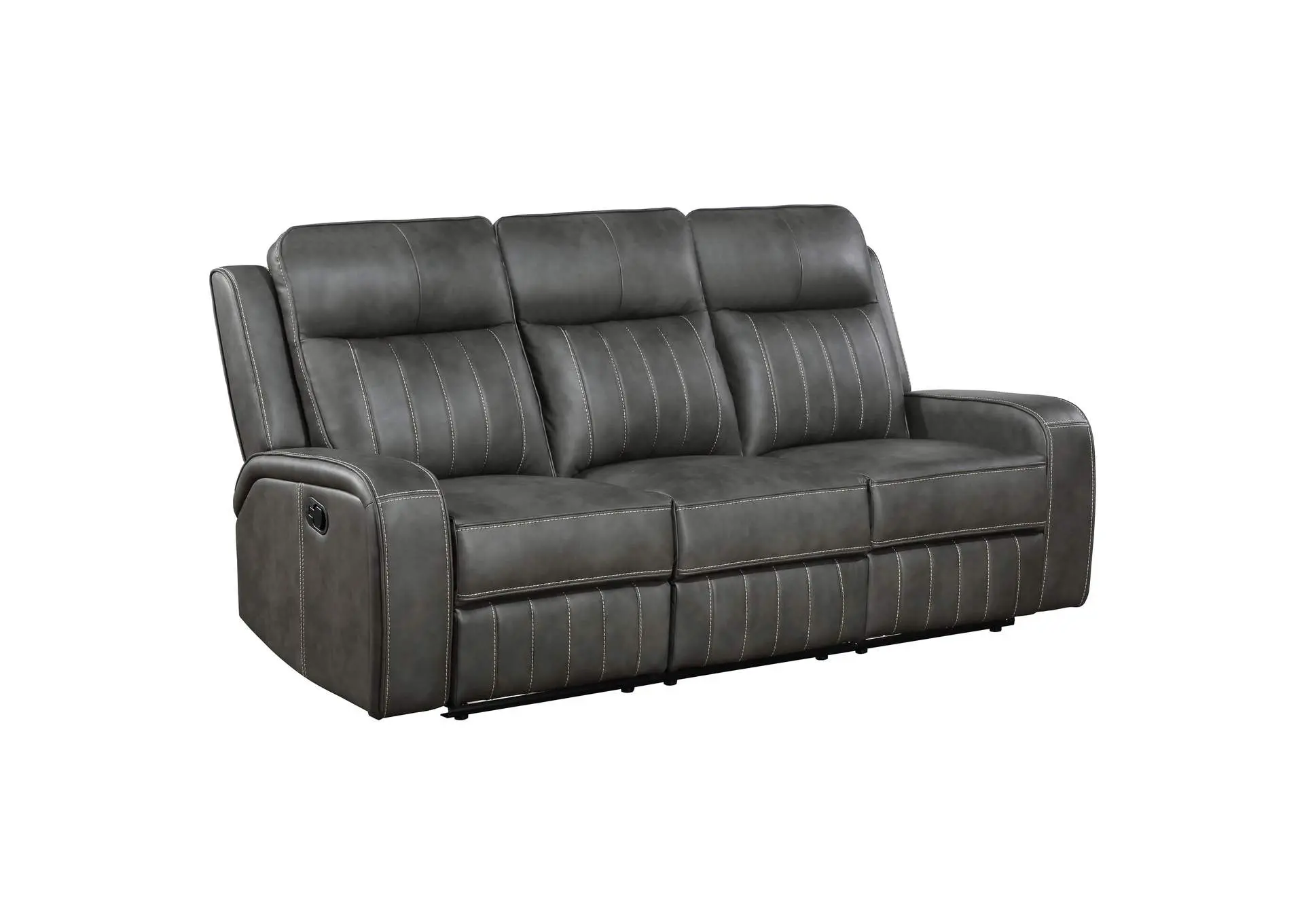 Raelynn Upholstered Track Arm Motion Sofa Grey