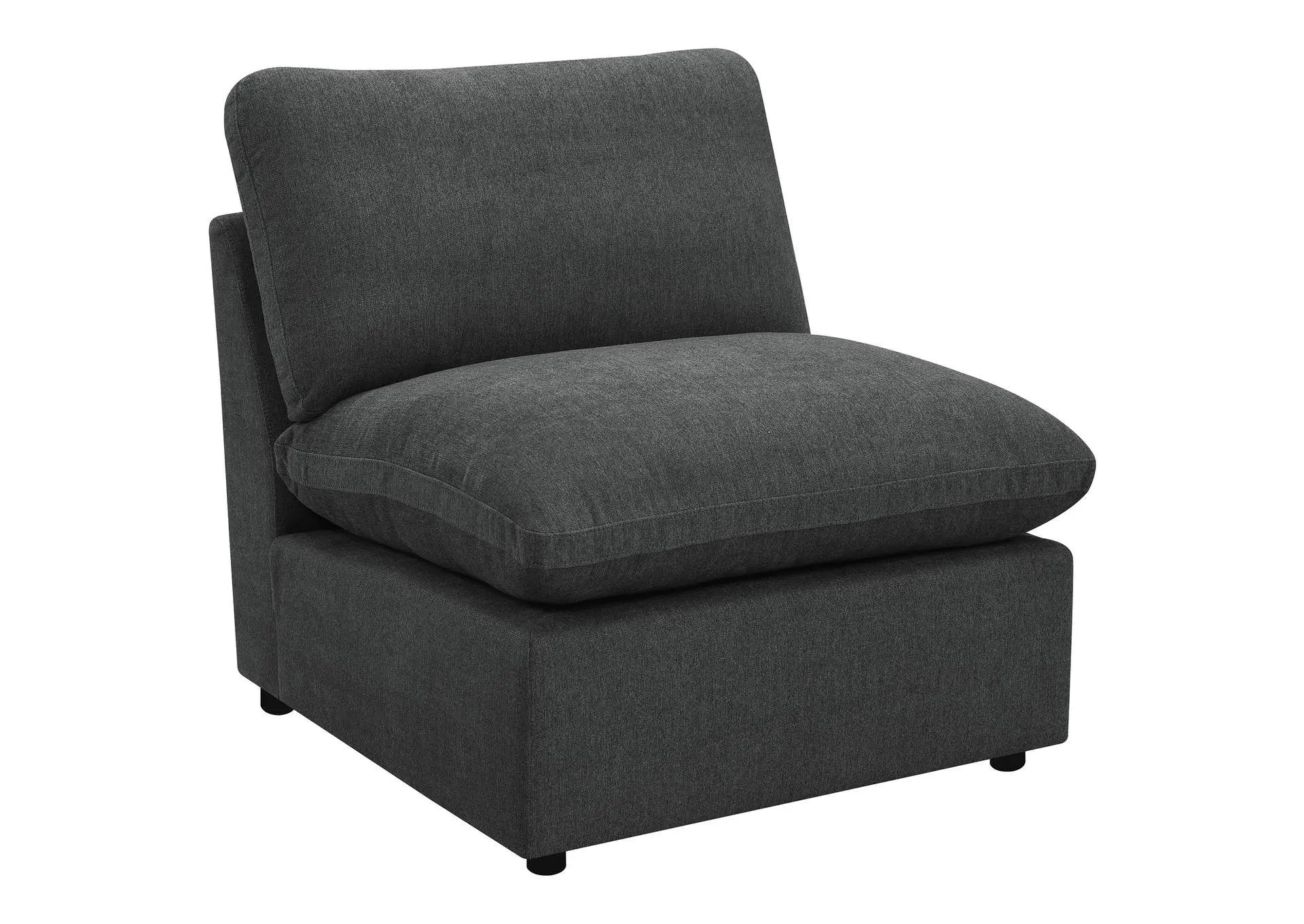 Collins Modular Armless Chair Dark Grey
