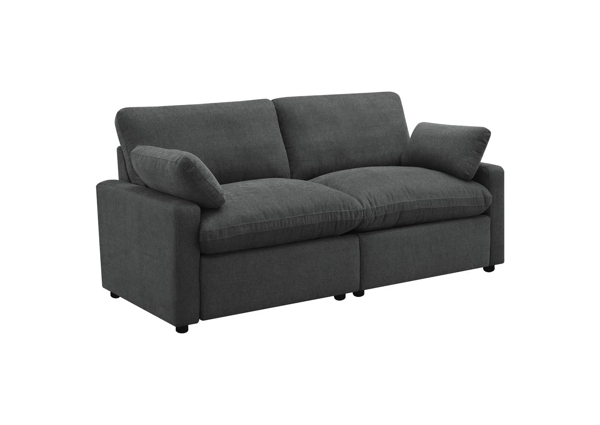 Collins Modular Power Loveseat Dark Grey