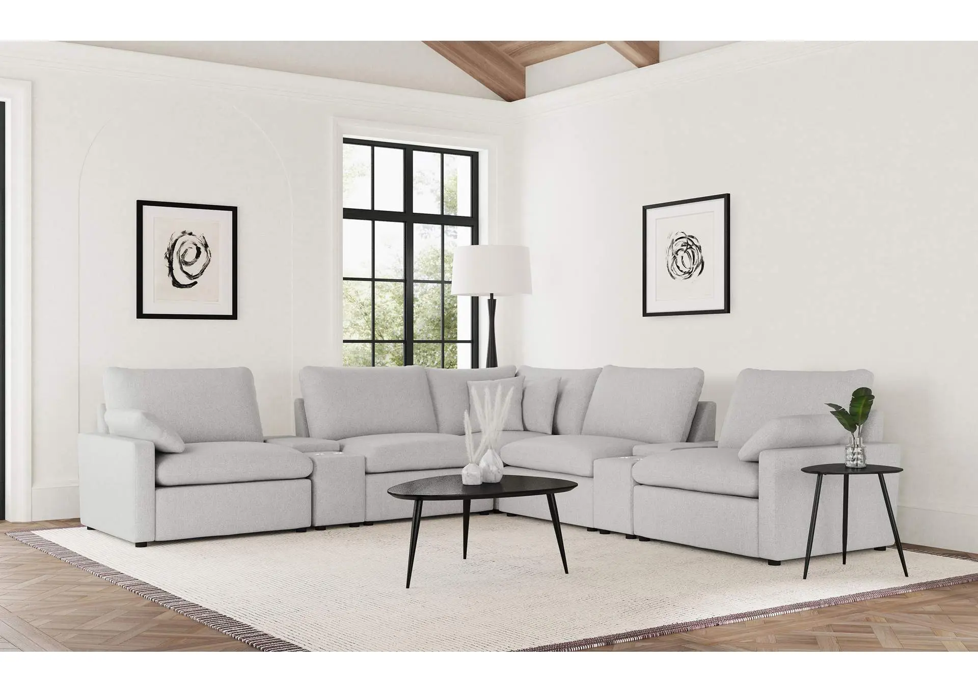 Collins 7-piece Modular Power Reclining Sectional Grey