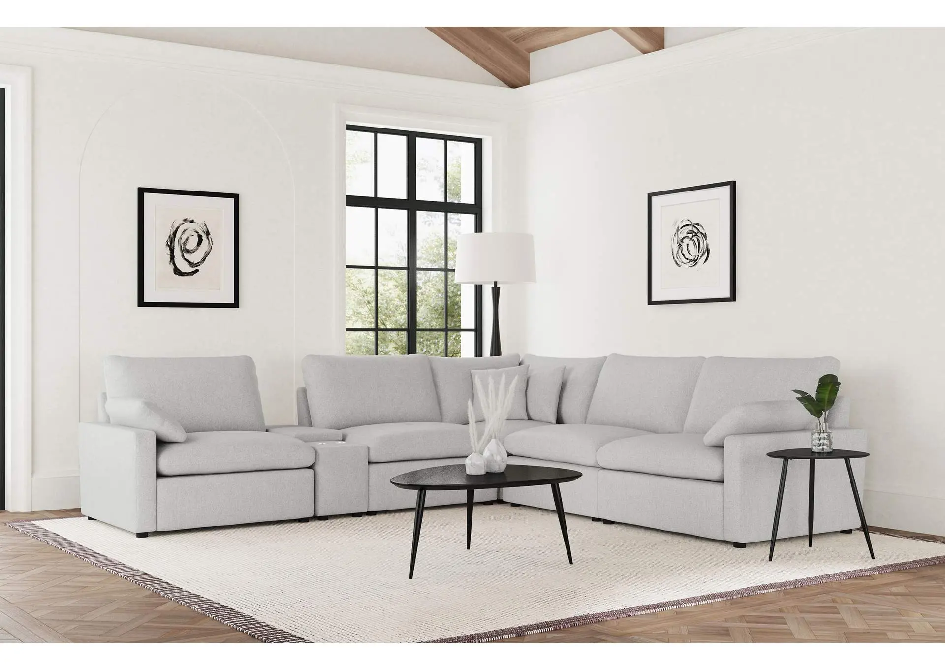 Collins 6-piece Modular Power Reclining Sectional Grey
