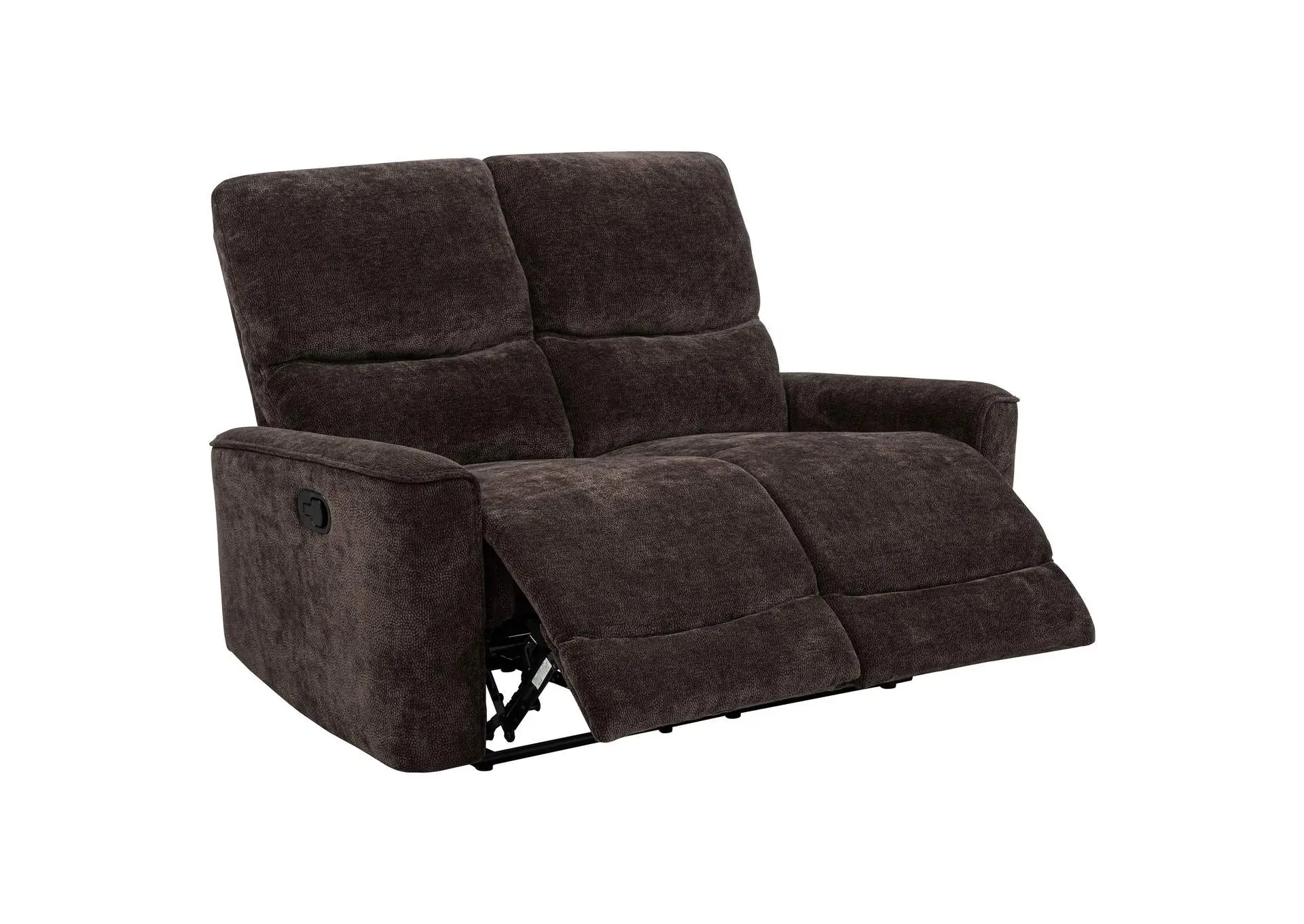 Navarro Chenille Upholstered Reclining Loveseat Dark Brown