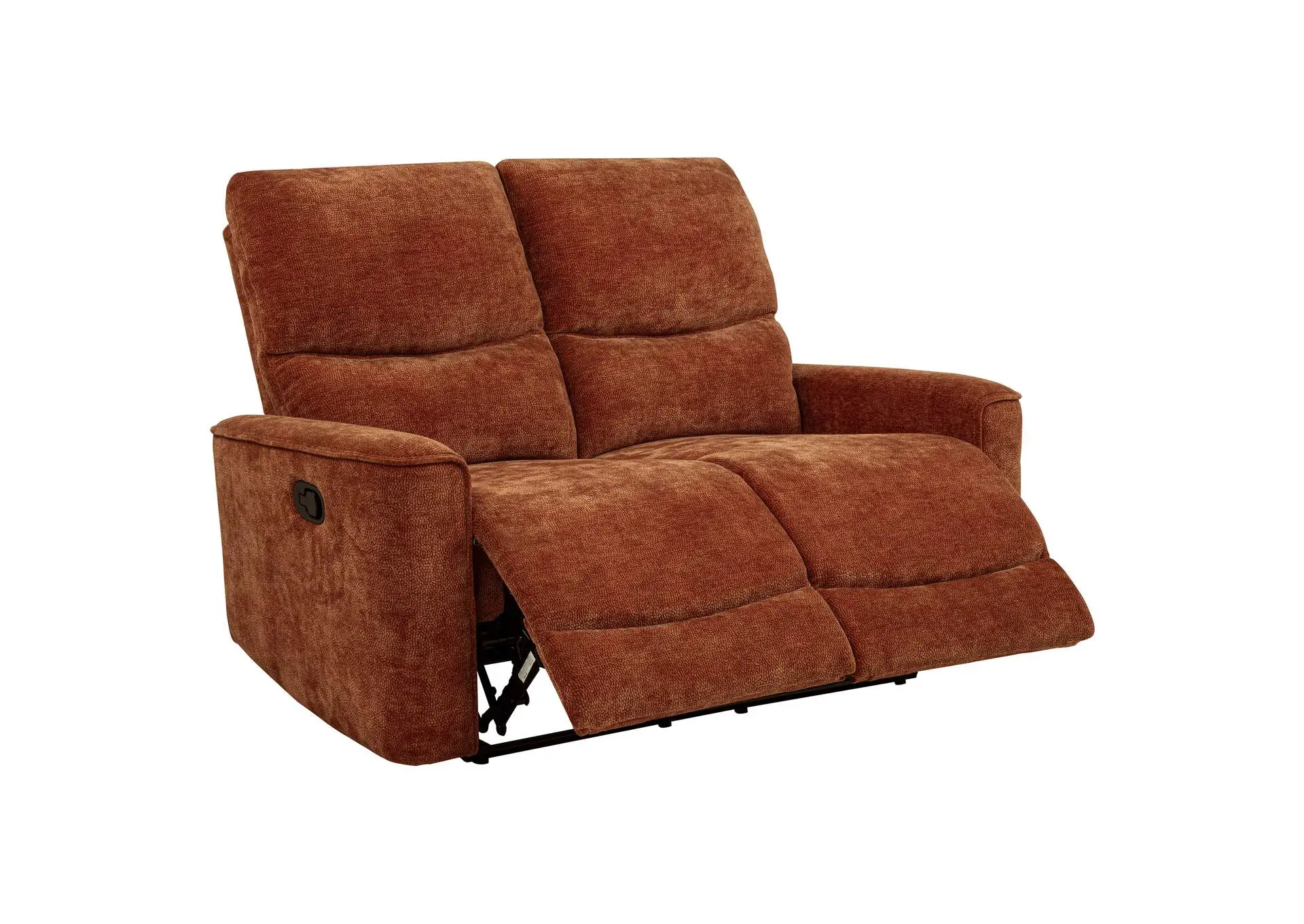 Navarro Chenille Upholstered Reclining Loveseat Burnt Orange