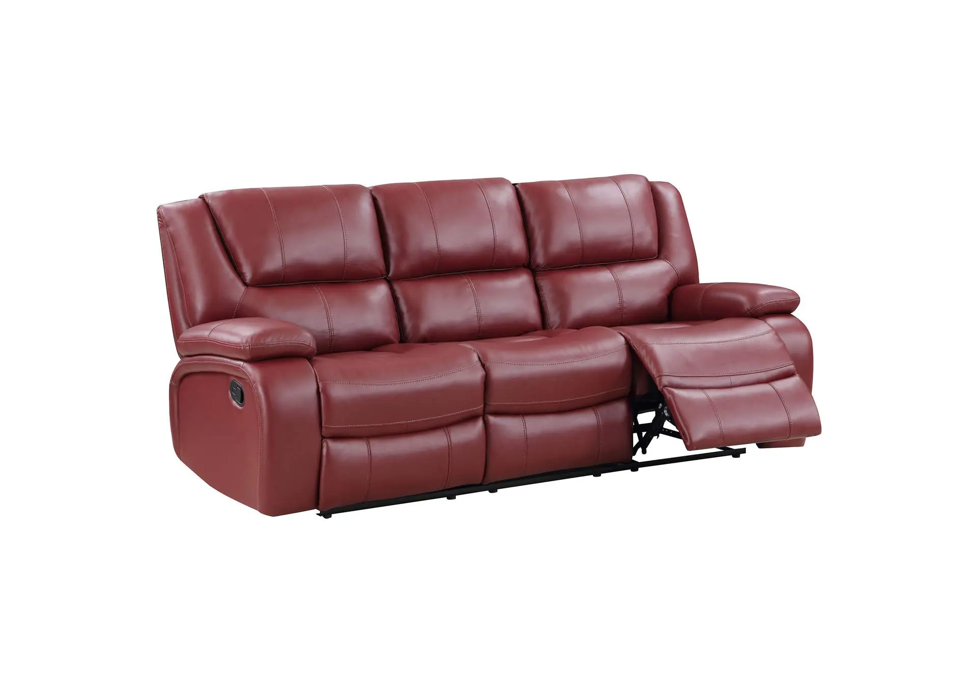 Camila Upholstered Motion Reclining Sofa Red