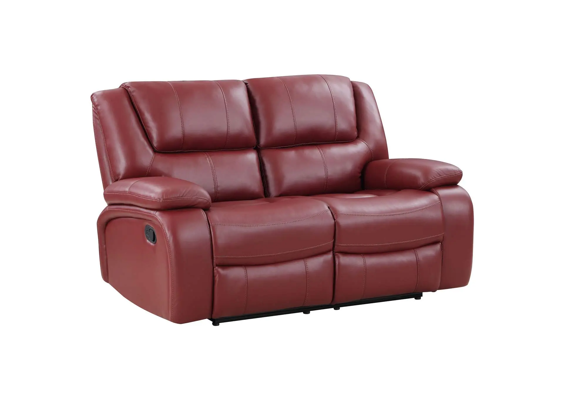 Camila Upholstered Motion Reclining Loveseat Red