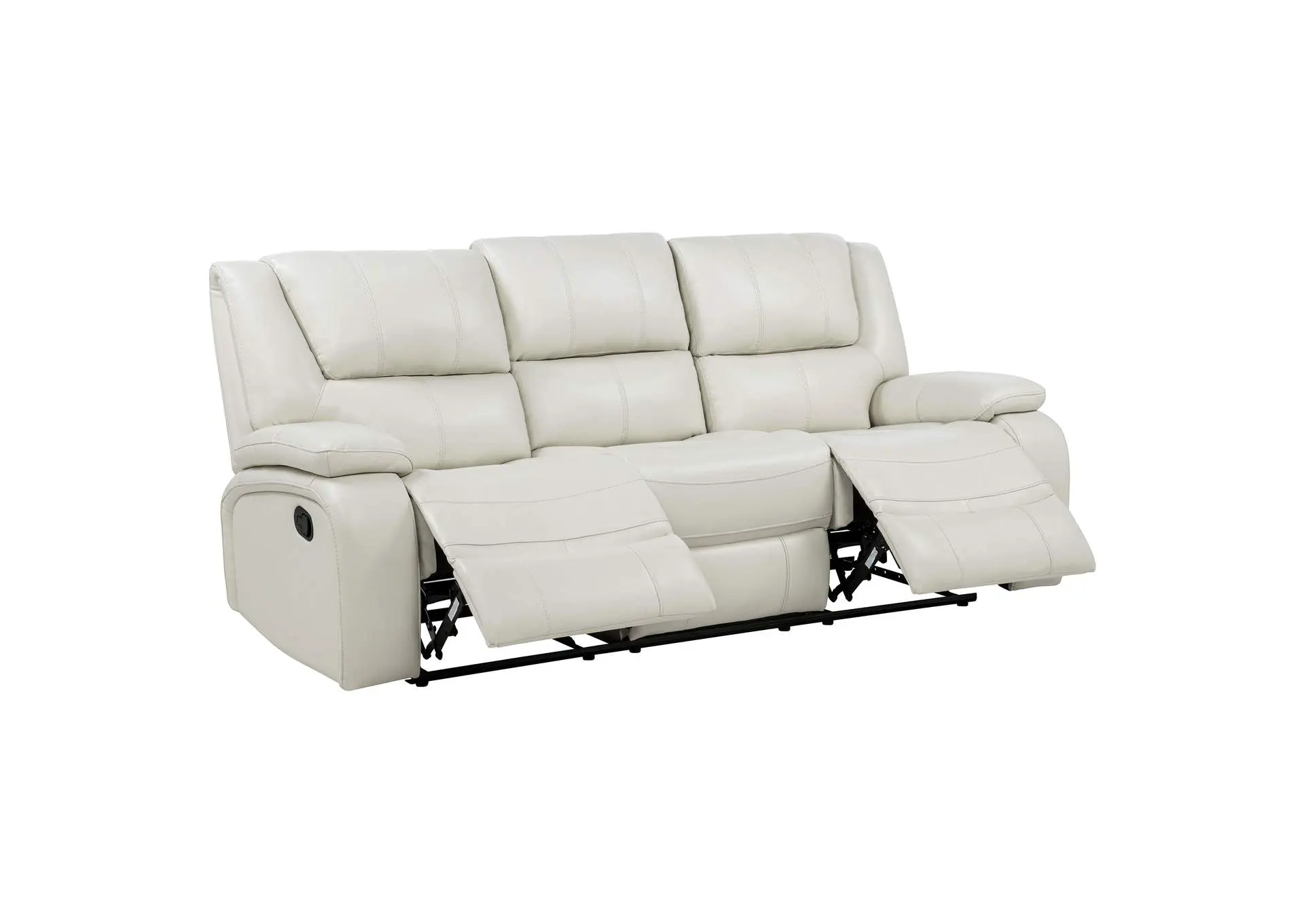 Camila Upholstered Motion Reclining Sofa White