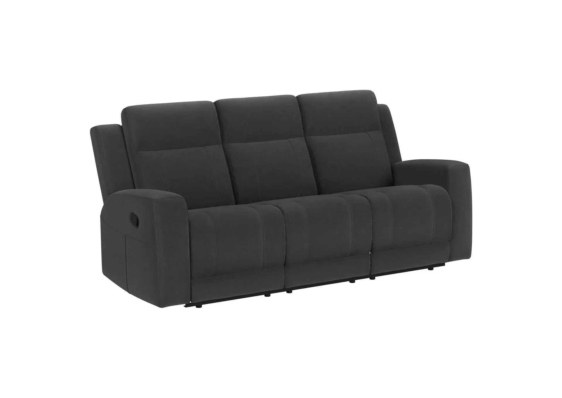 Brentwood Upholstered Motion Reclining Sofa Dark Charcoal