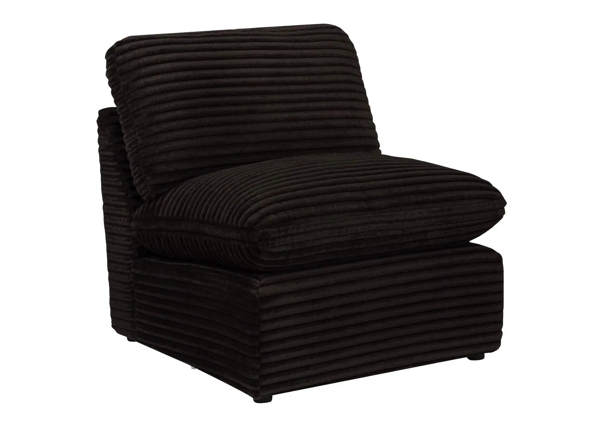 Collins Modular Armless Chair Chocolate Brown