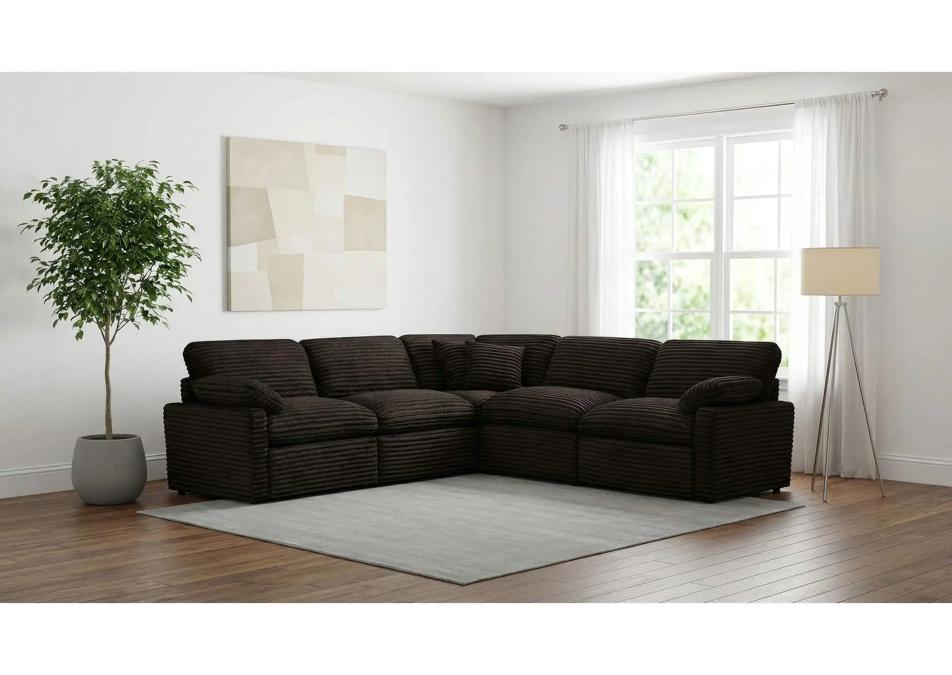 Collins 5-piece Modular Power Reclining Sectional Chocolate Brown
