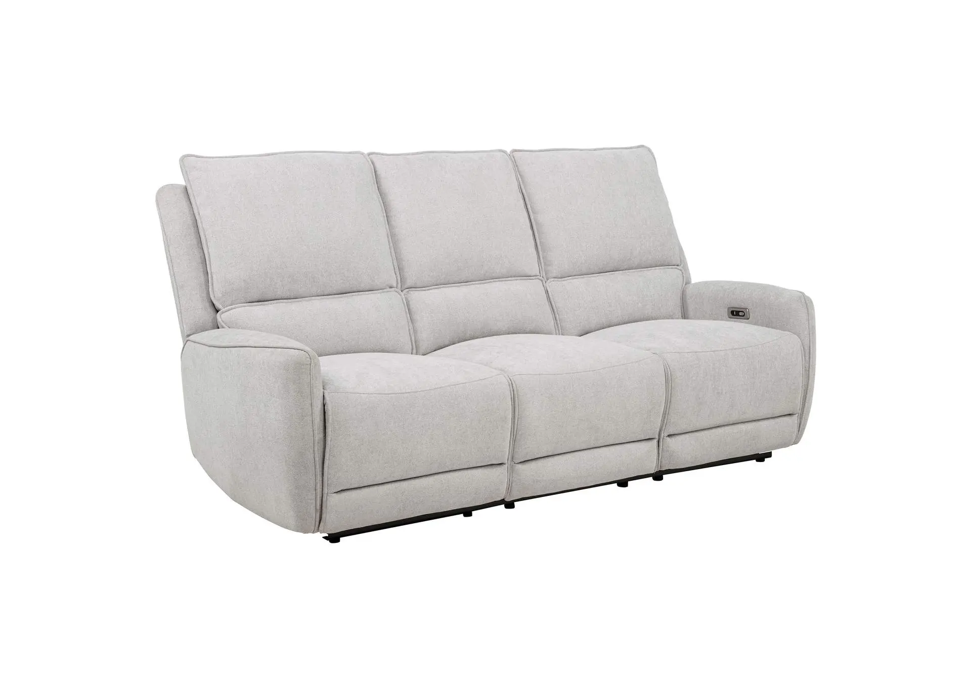 Sylmar Chenille Upholstered Power Reclining Sofa Dove Grey