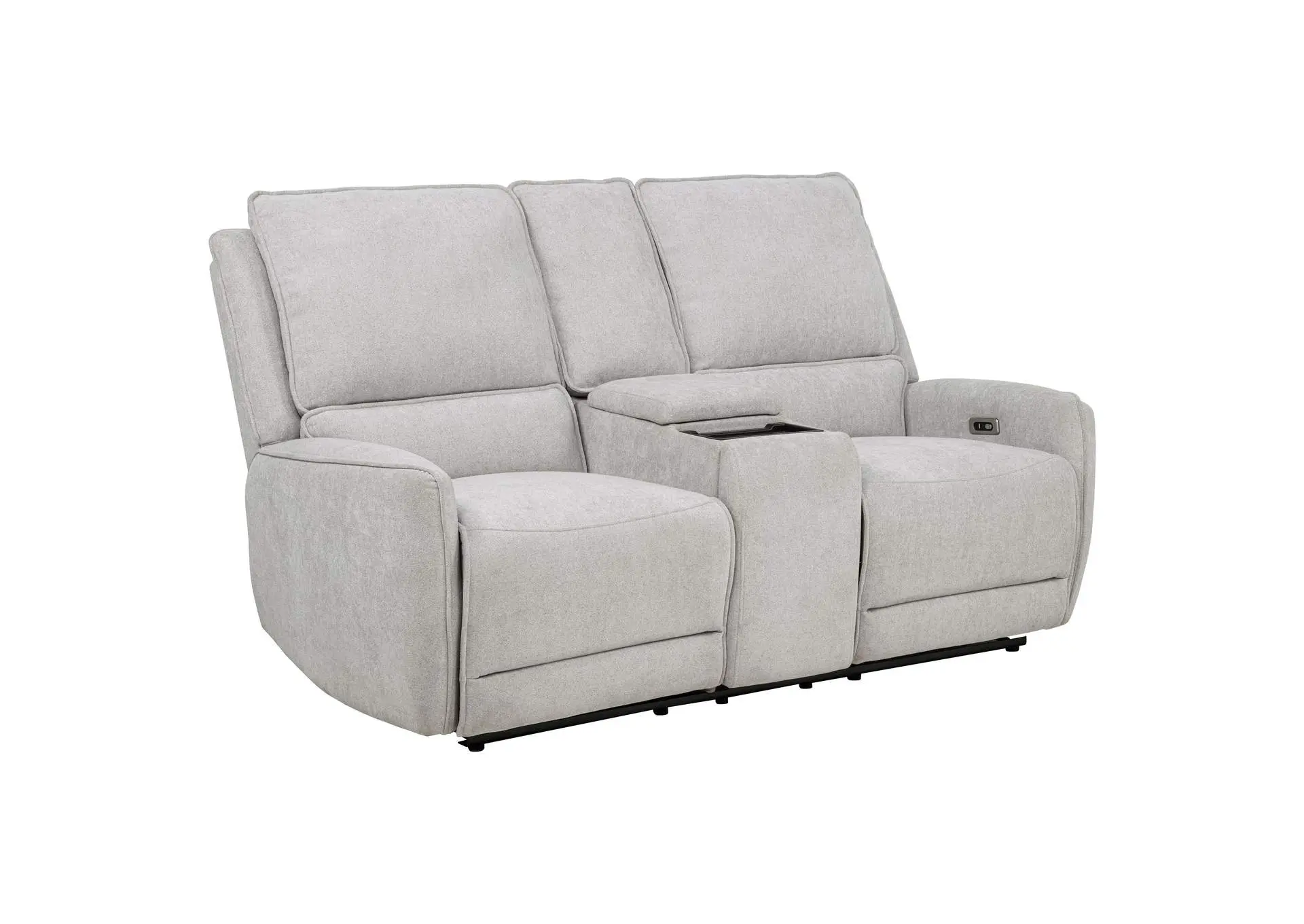 Sylmar Chenille Upholstered Power Reclining Loveseat Dove Grey