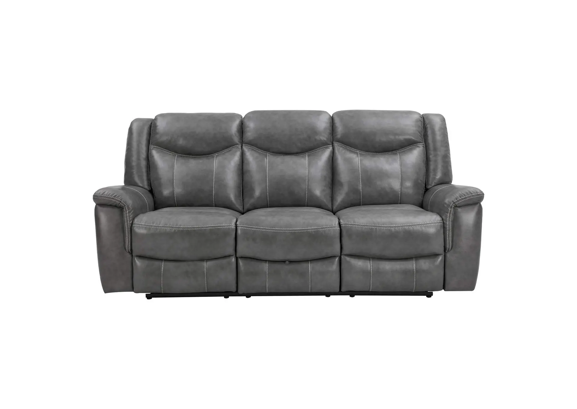 Conrad 2-piece Upholstered Padded Arm Motion Sofa Set Grey — view 15
