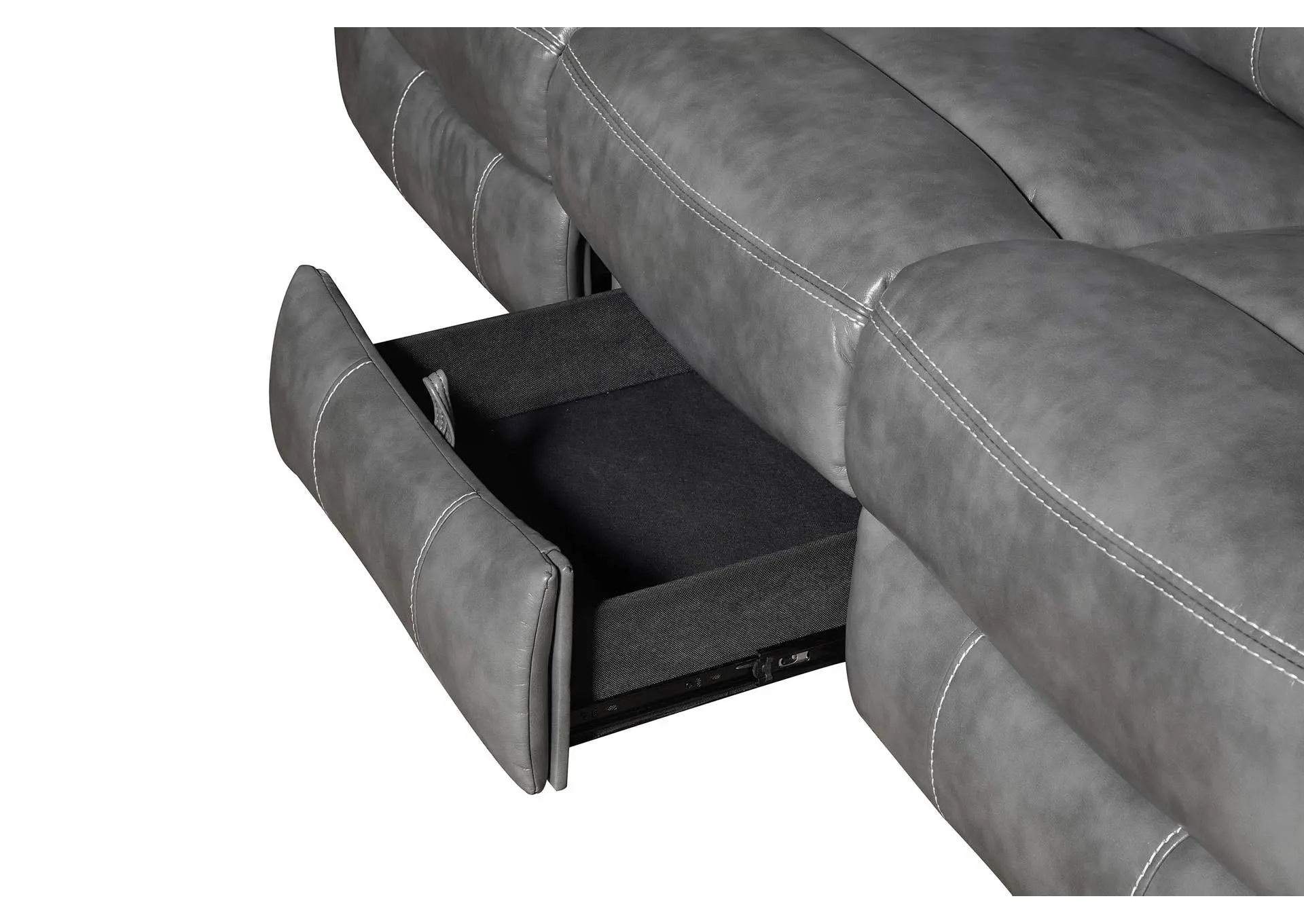 Conrad 2-piece Upholstered Padded Arm Motion Sofa Set Grey — view 10