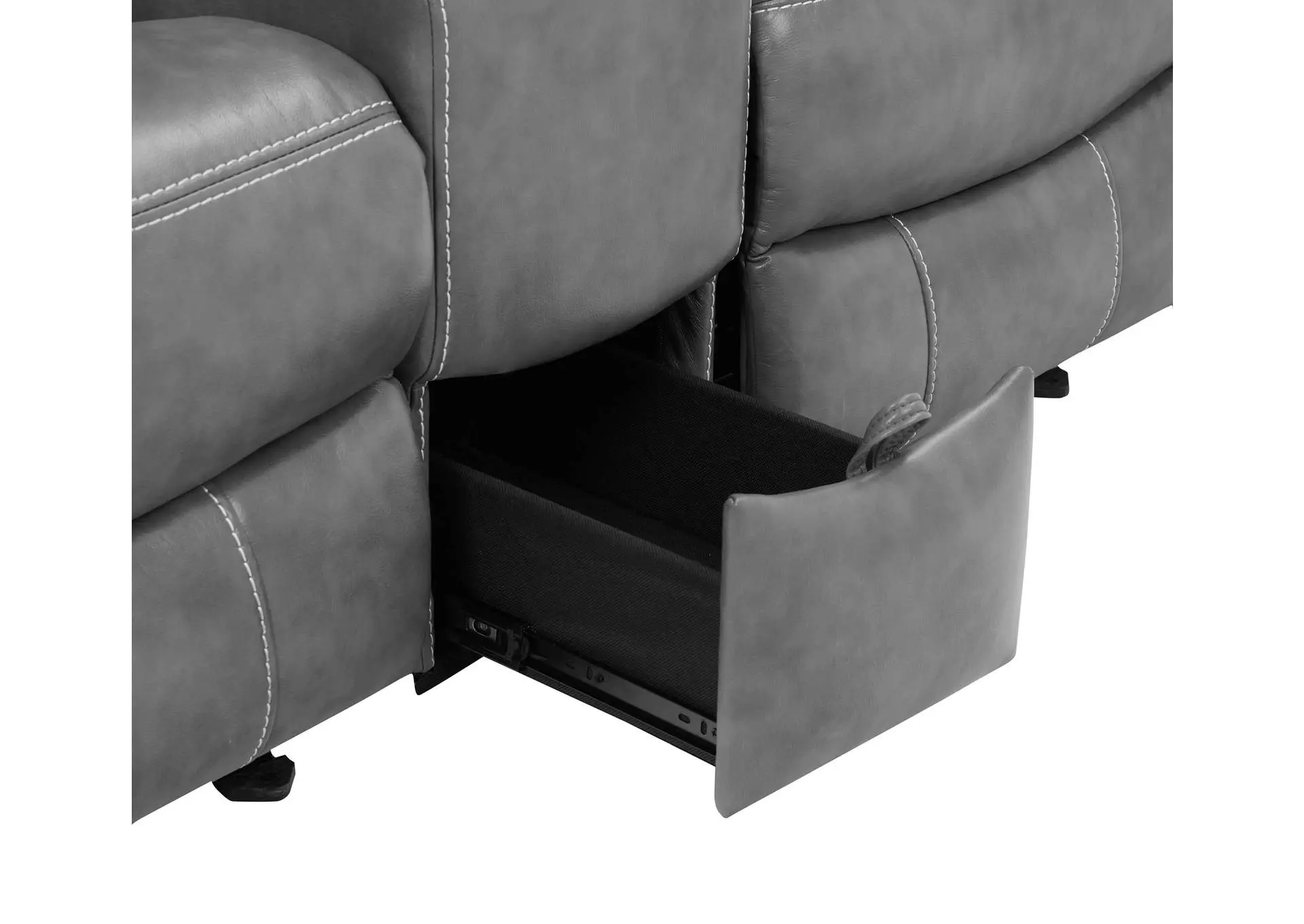 Conrad 2-piece Upholstered Padded Arm Motion Sofa Set Grey — view 5