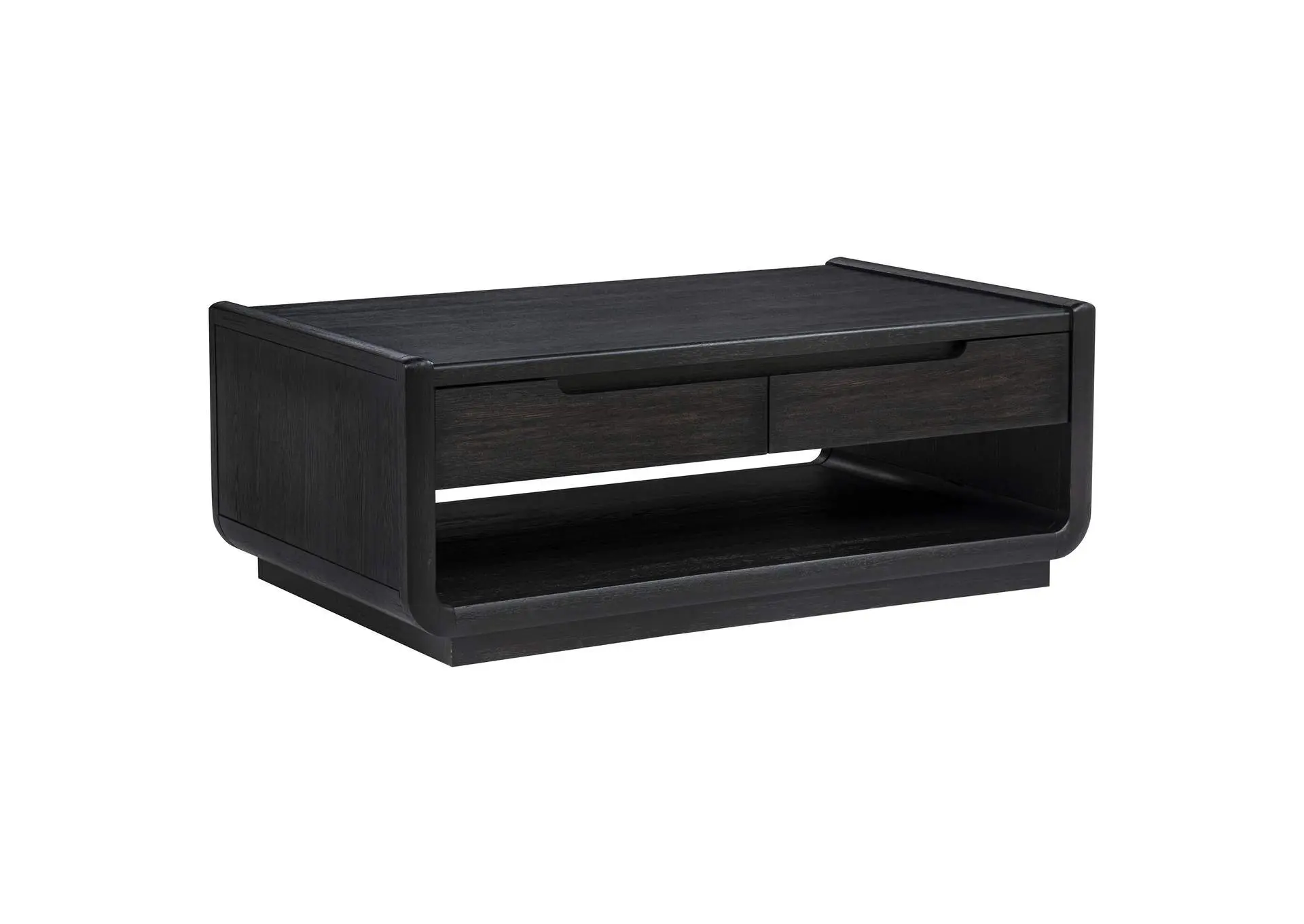 Leandro 2-drawer Wood Cocktail Coffee Table Burnished Black