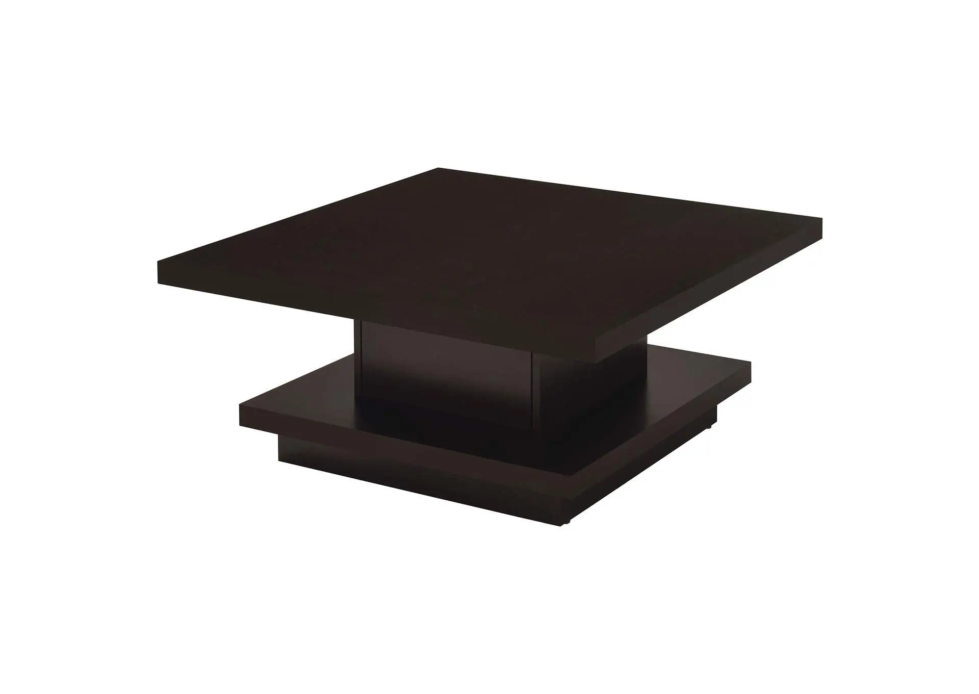 Reston Square Engineered Wood Coffee Table with Casters Cappuccino