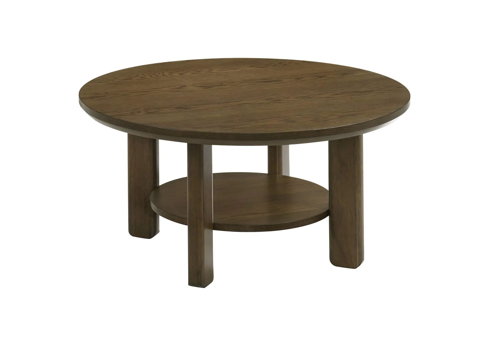 Ottowa 35-inch Round Wood Cocktail Coffee Table Brown