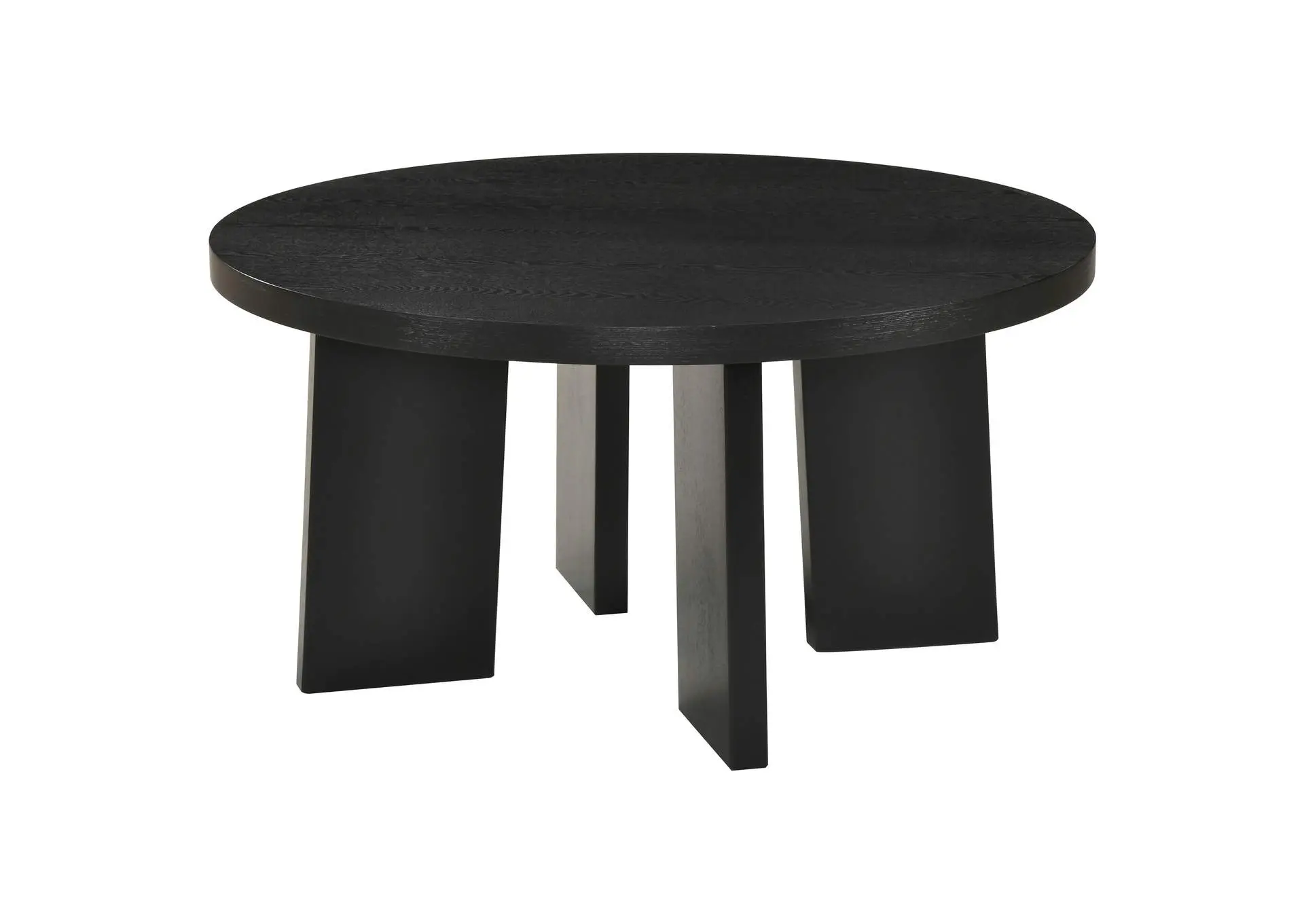 Strouse Contemporary Round Coffee Table in Black
