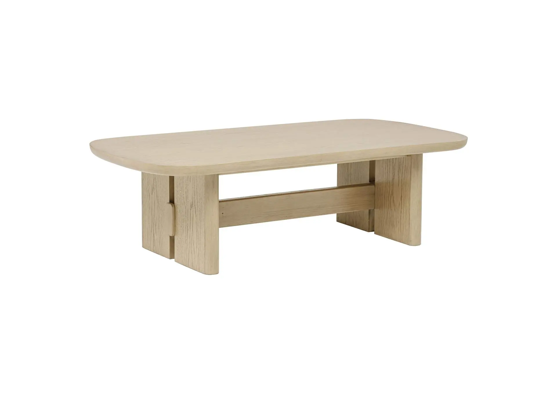 Kailani Coastal Rectangular Cocktail Coffee Table Beige Oak