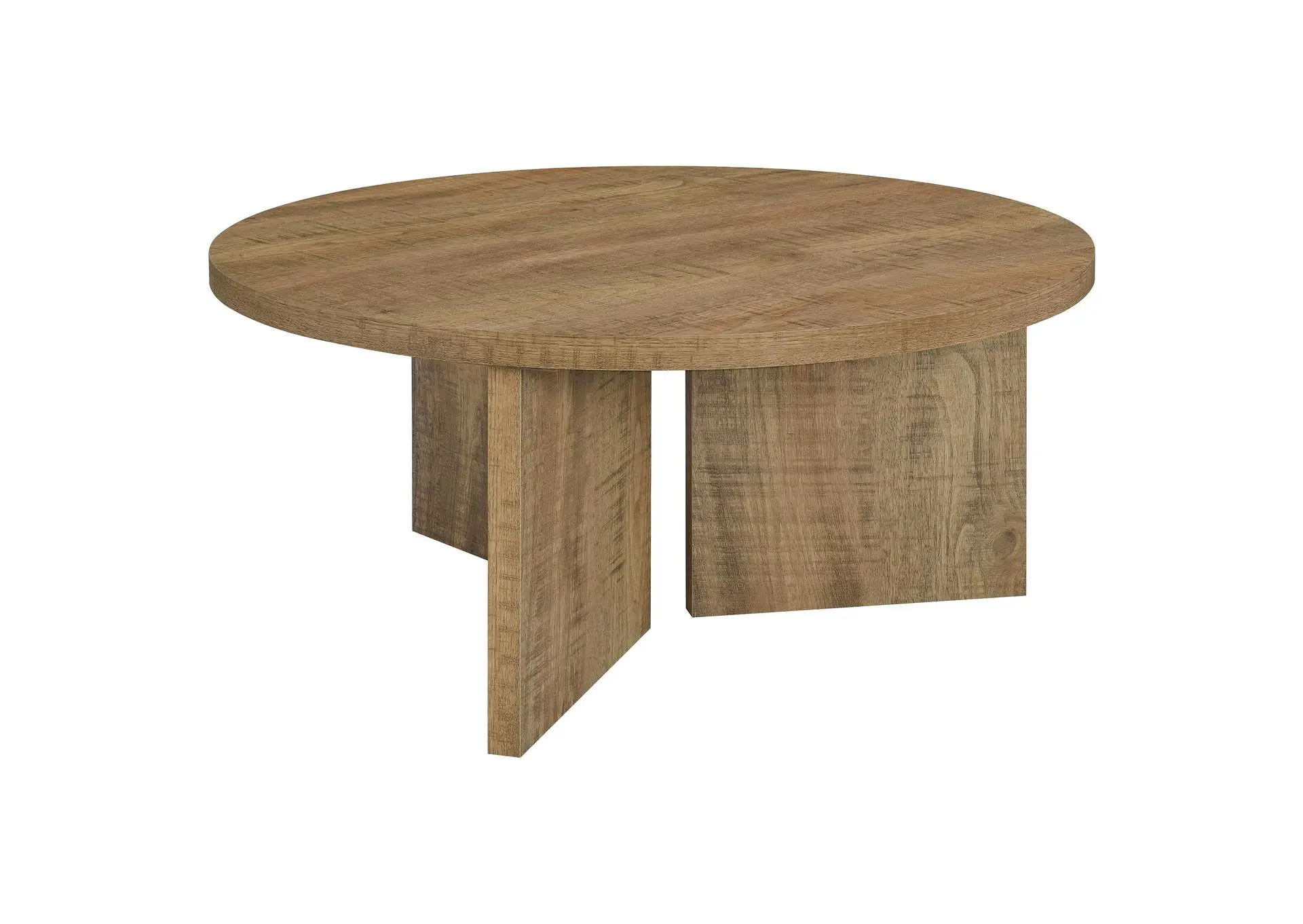 Aragon Round Panel Base Coffee Table Mango