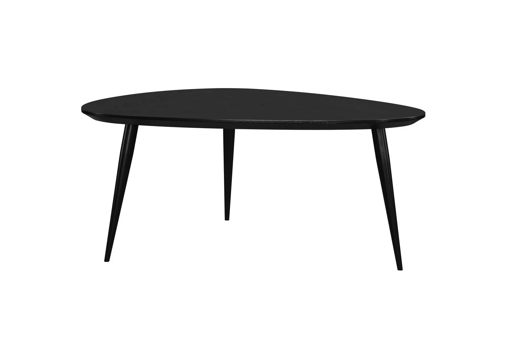 Odessa Triangular Solid Wood Coffee Table Black