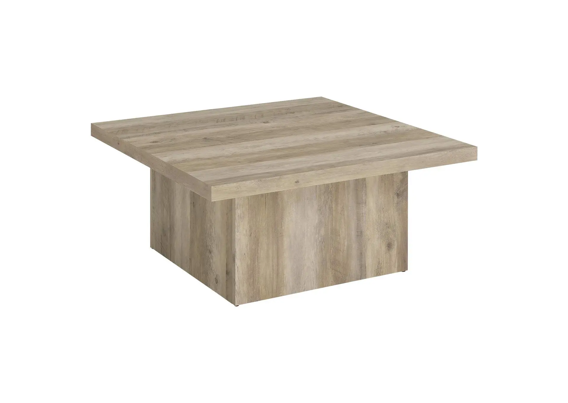 Devar Square Engineered Wood Coffee Table Distressed Pine