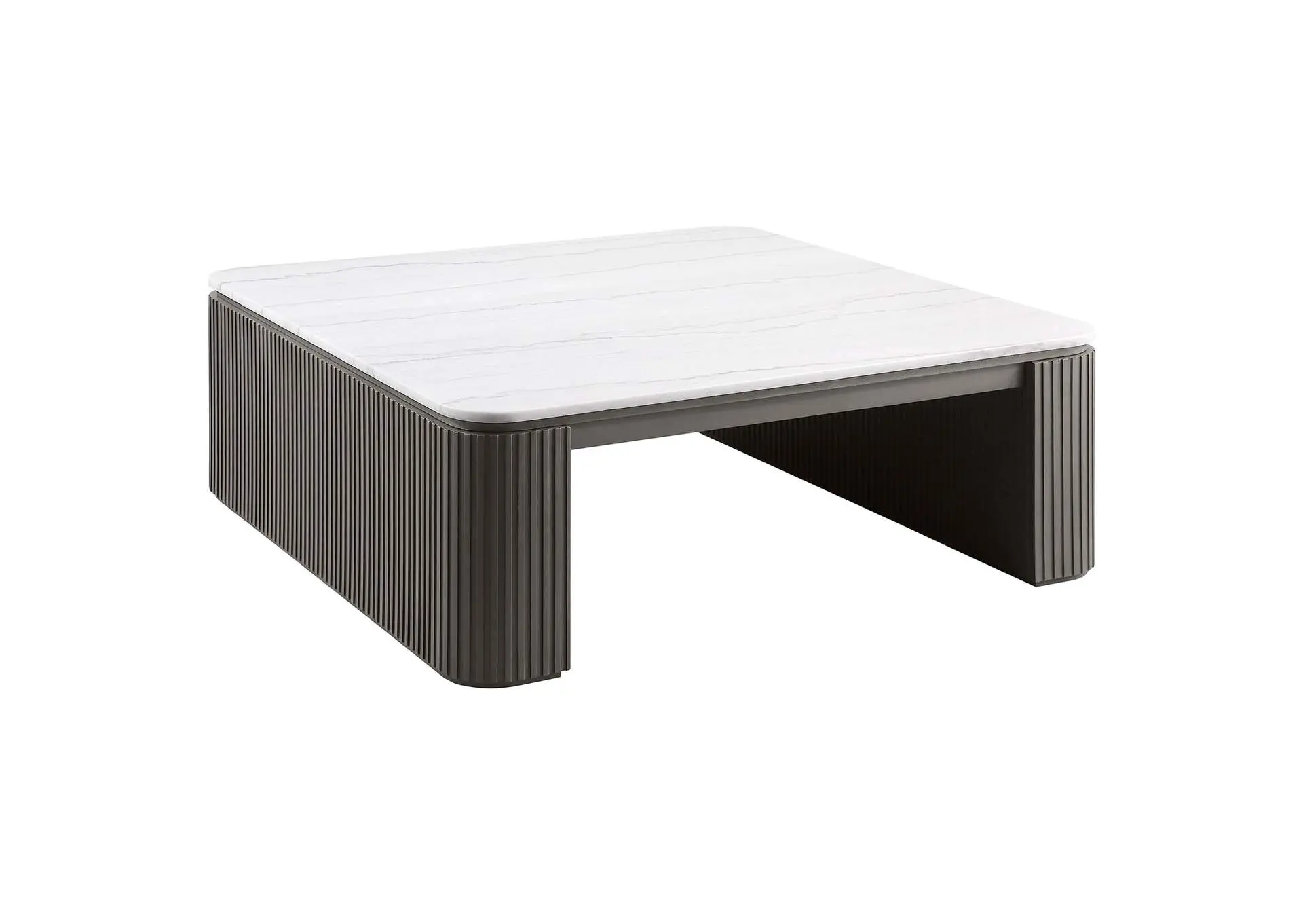 Lior Square Marble Top Coffee Table Charcoal