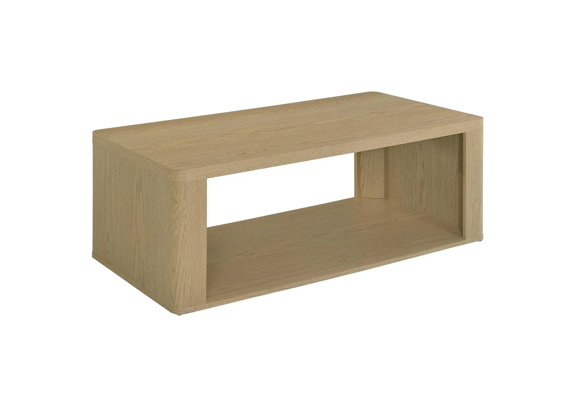 Alsina Rectangular Coffee Table with Open Shelf Greige
