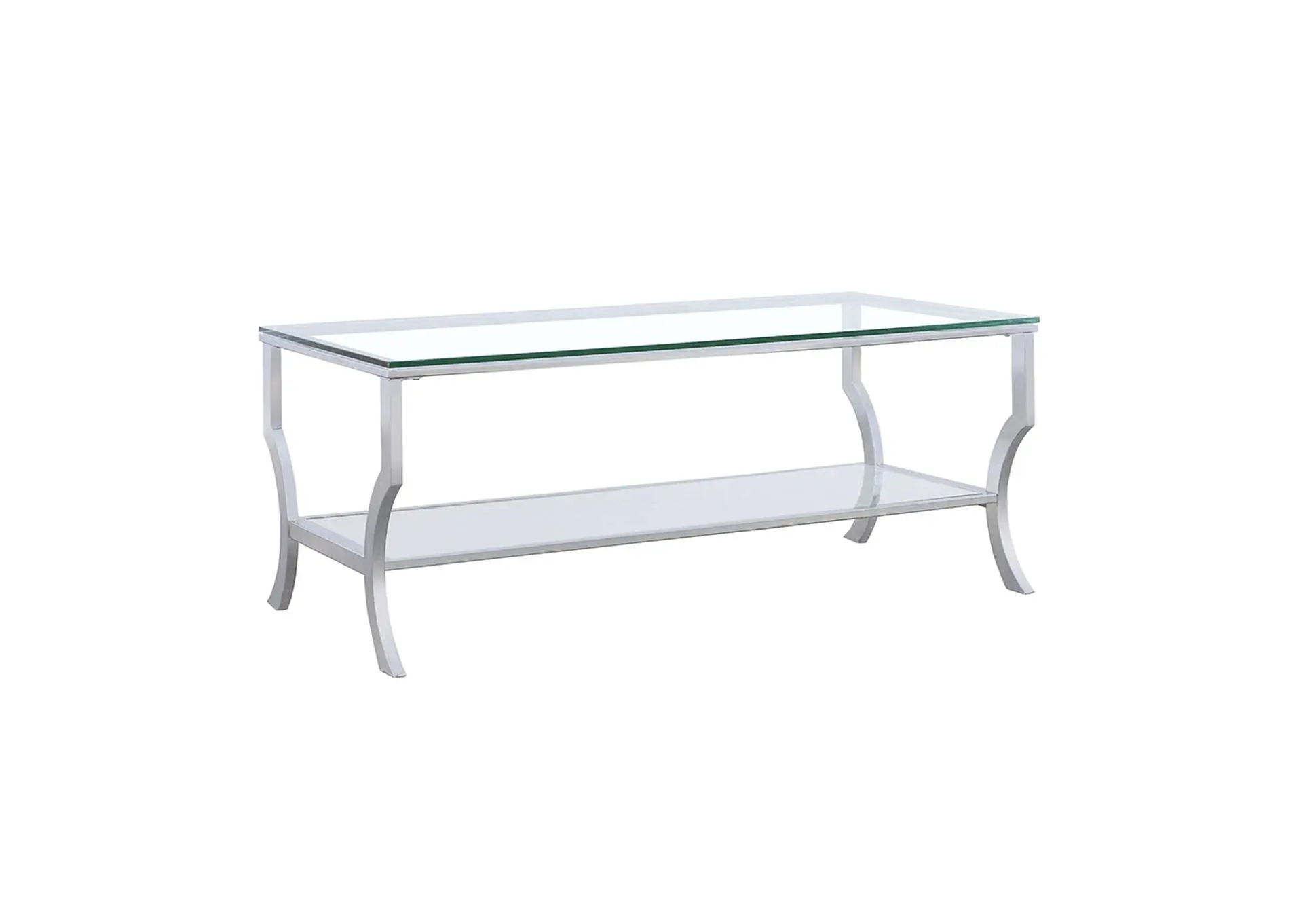 Saide Rectangular Glass Top Coffee Table Chrome