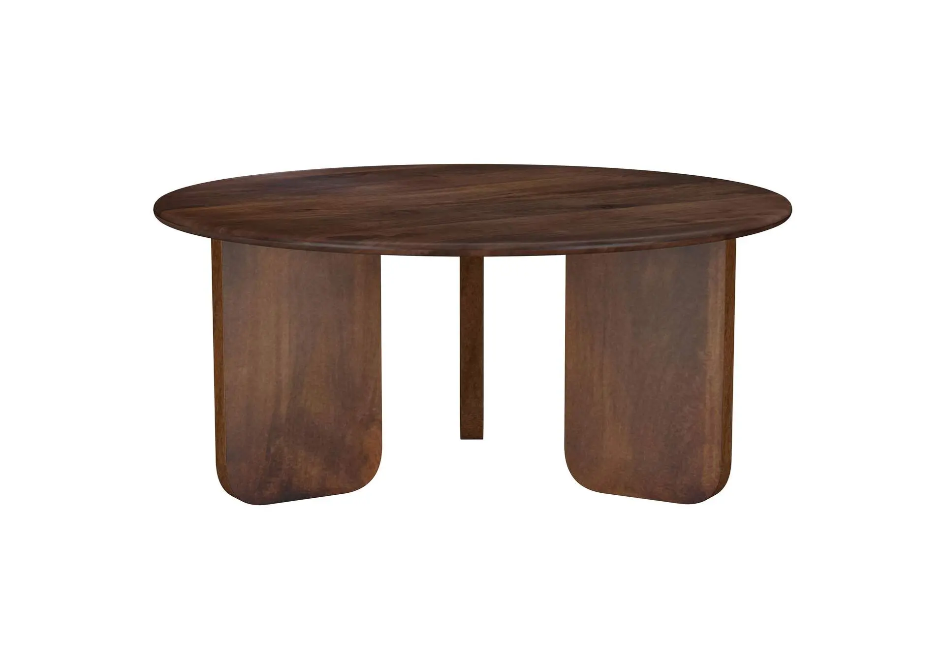 Dale Round Solid Mango Wood Coffee Table Brown