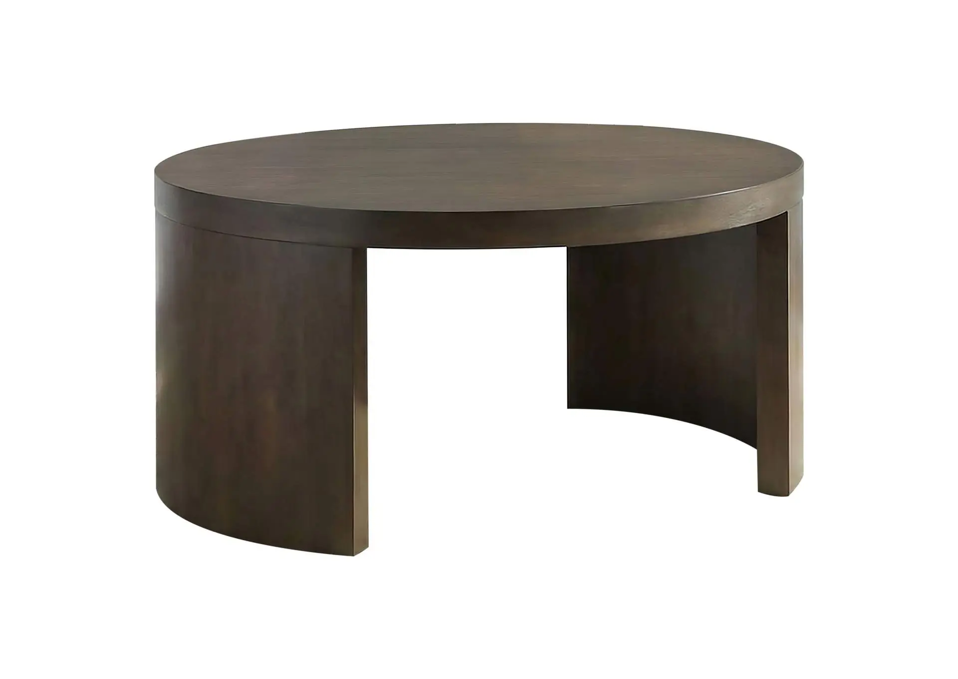 Sweeney 39-inch Round Wood Occasional Cocktail Coffee Table Dark Walnut
