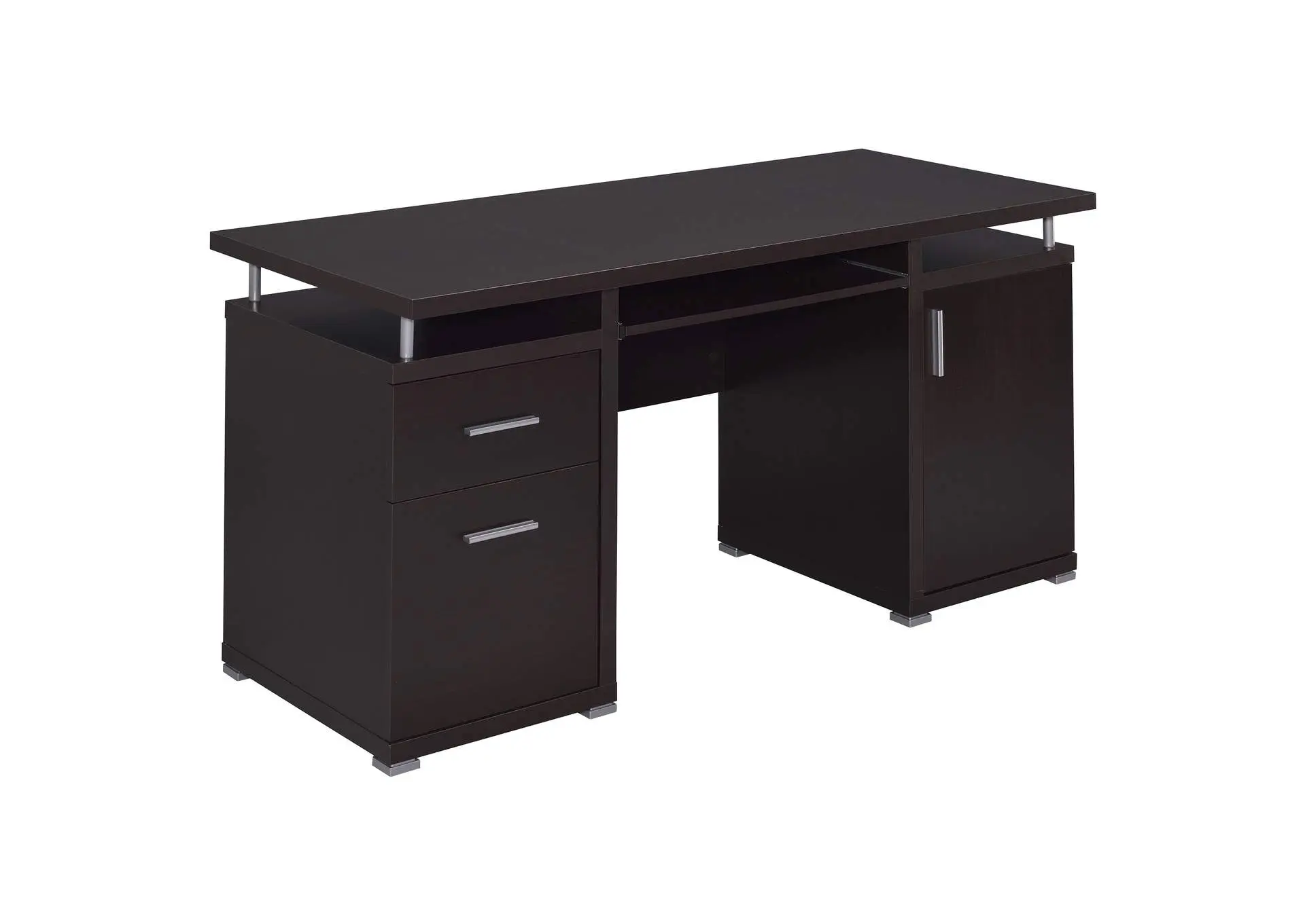 Tracy 55-inch 2-drawer Office Computer Desk Cappuccino