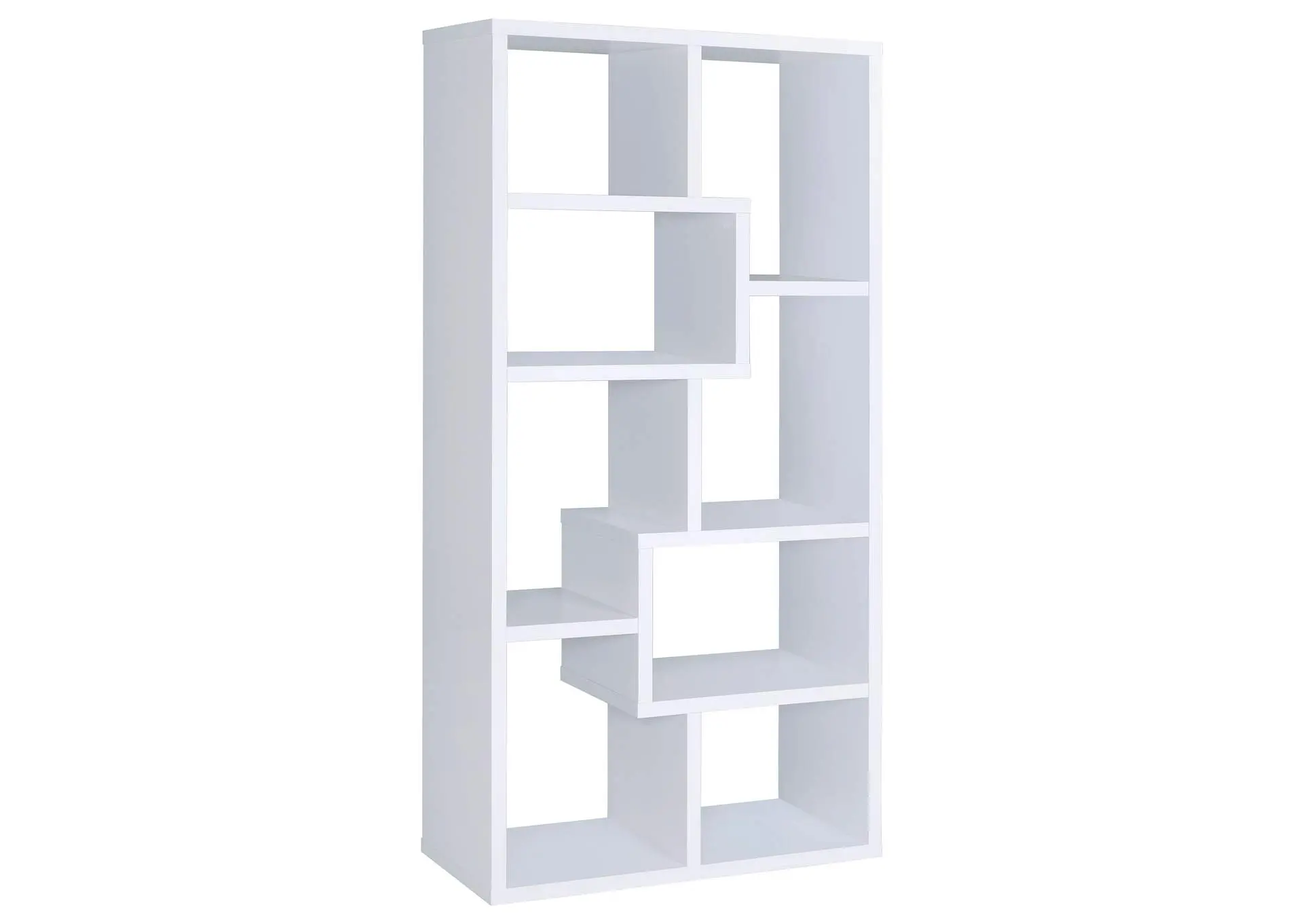 Theo 71-inch 6-shelf Bookshelf White