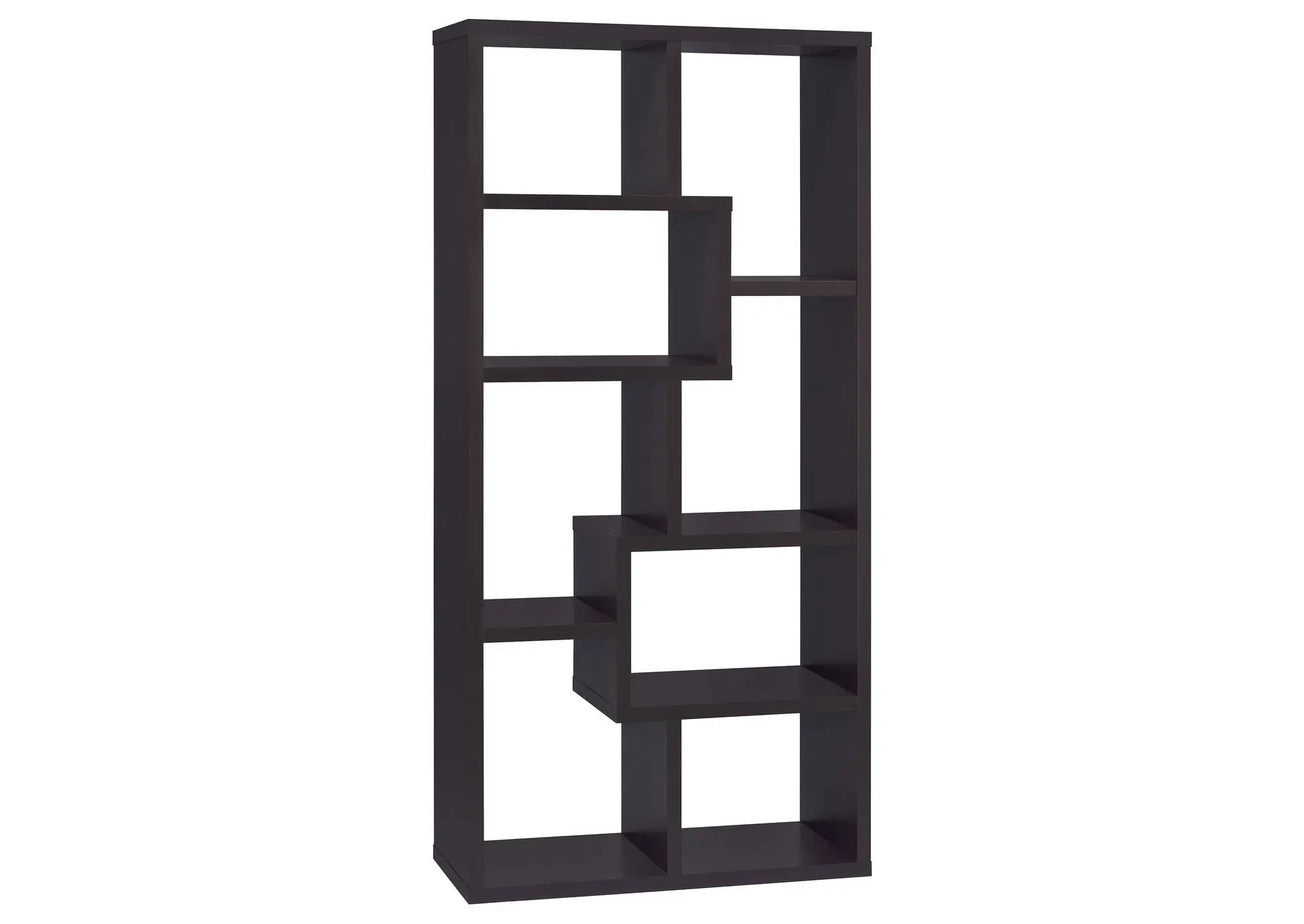 Theo 71-inch 6-shelf Bookshelf Cappuccino