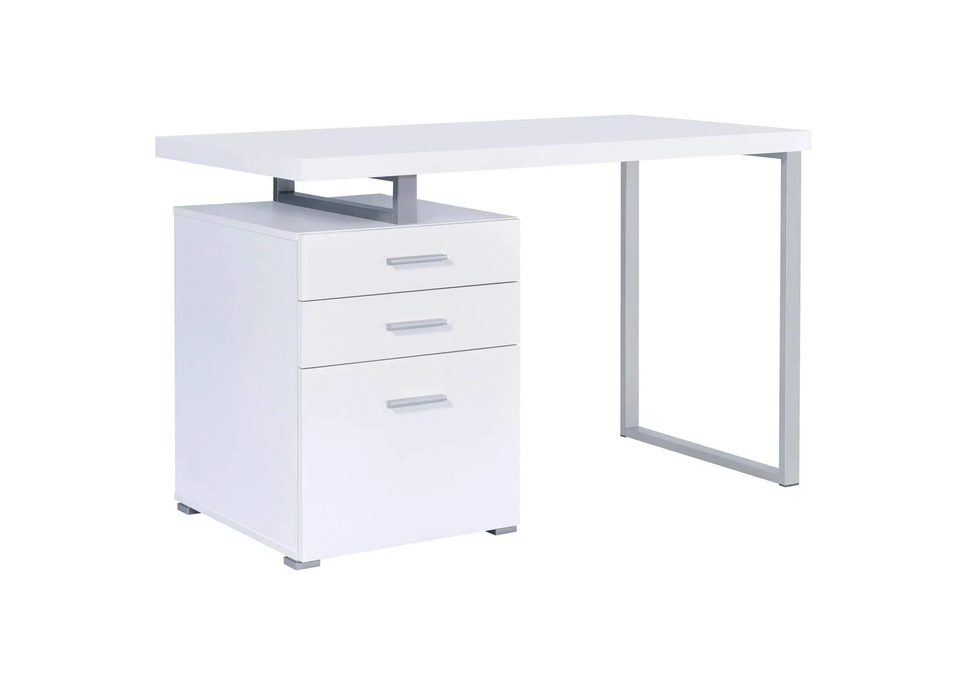 Brennan 47-inch 3-drawer Office Computer Desk White