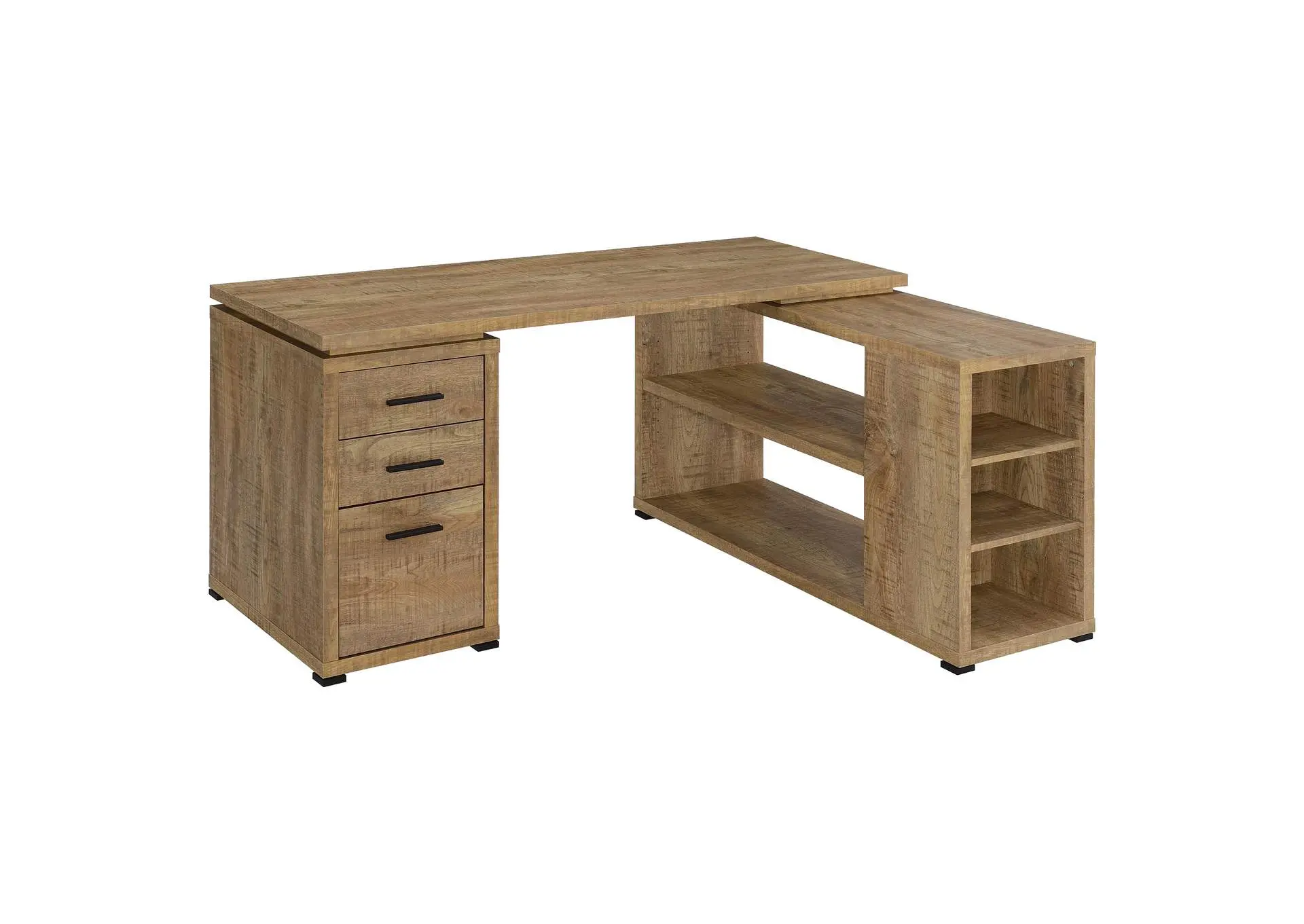 Yvette 60-inch 3-drawer L-Shape Computer Desk Mango