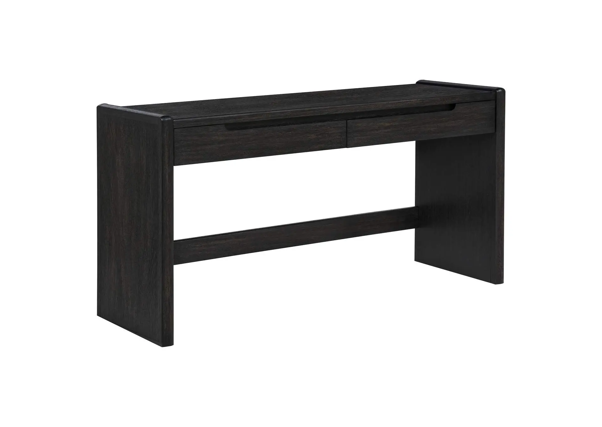 Leandro 2-drawer Home Office Writing Desk Burnished Black