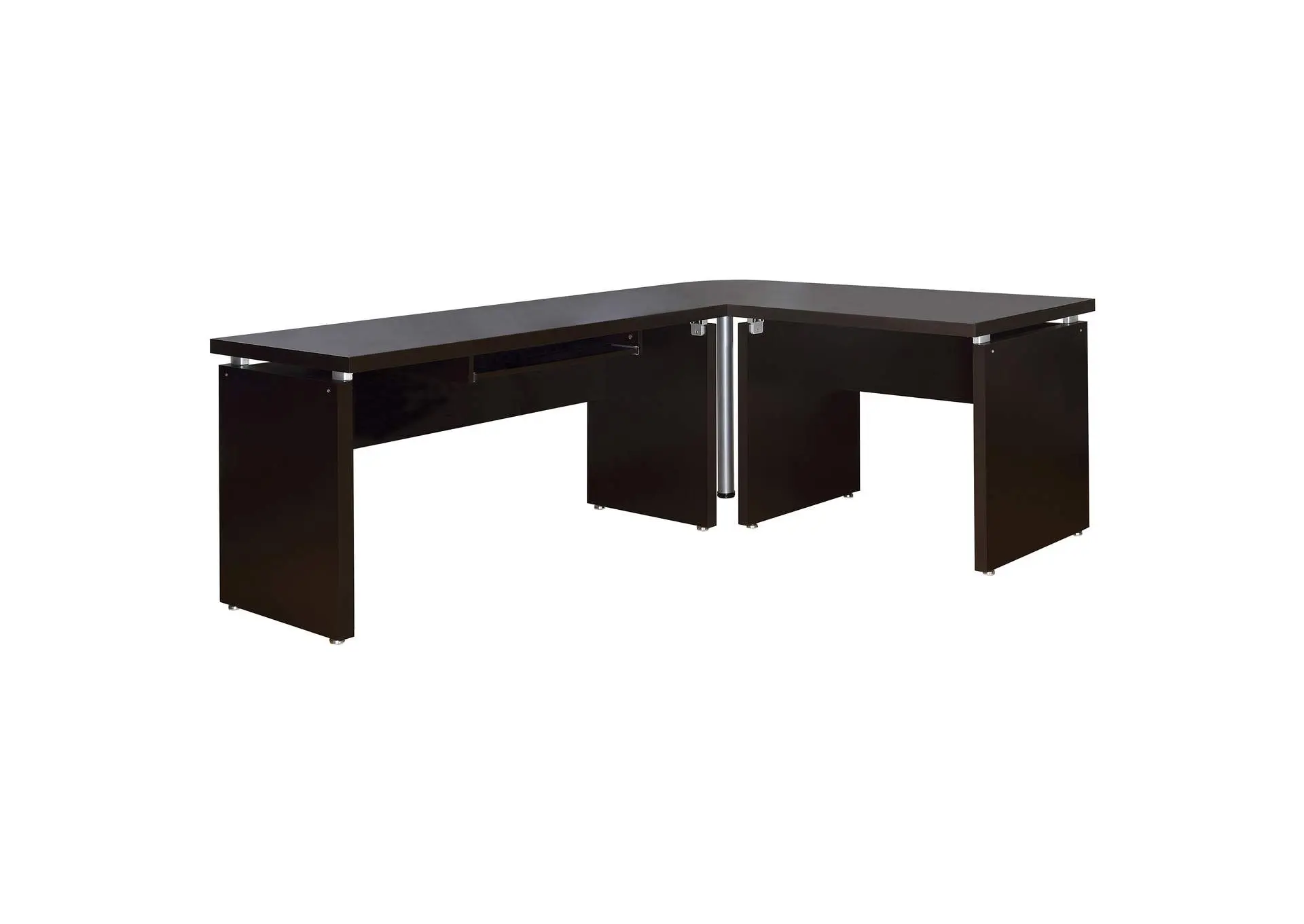 Skylar 83-inch L-Shaped Office Computer Desk Cappuccino