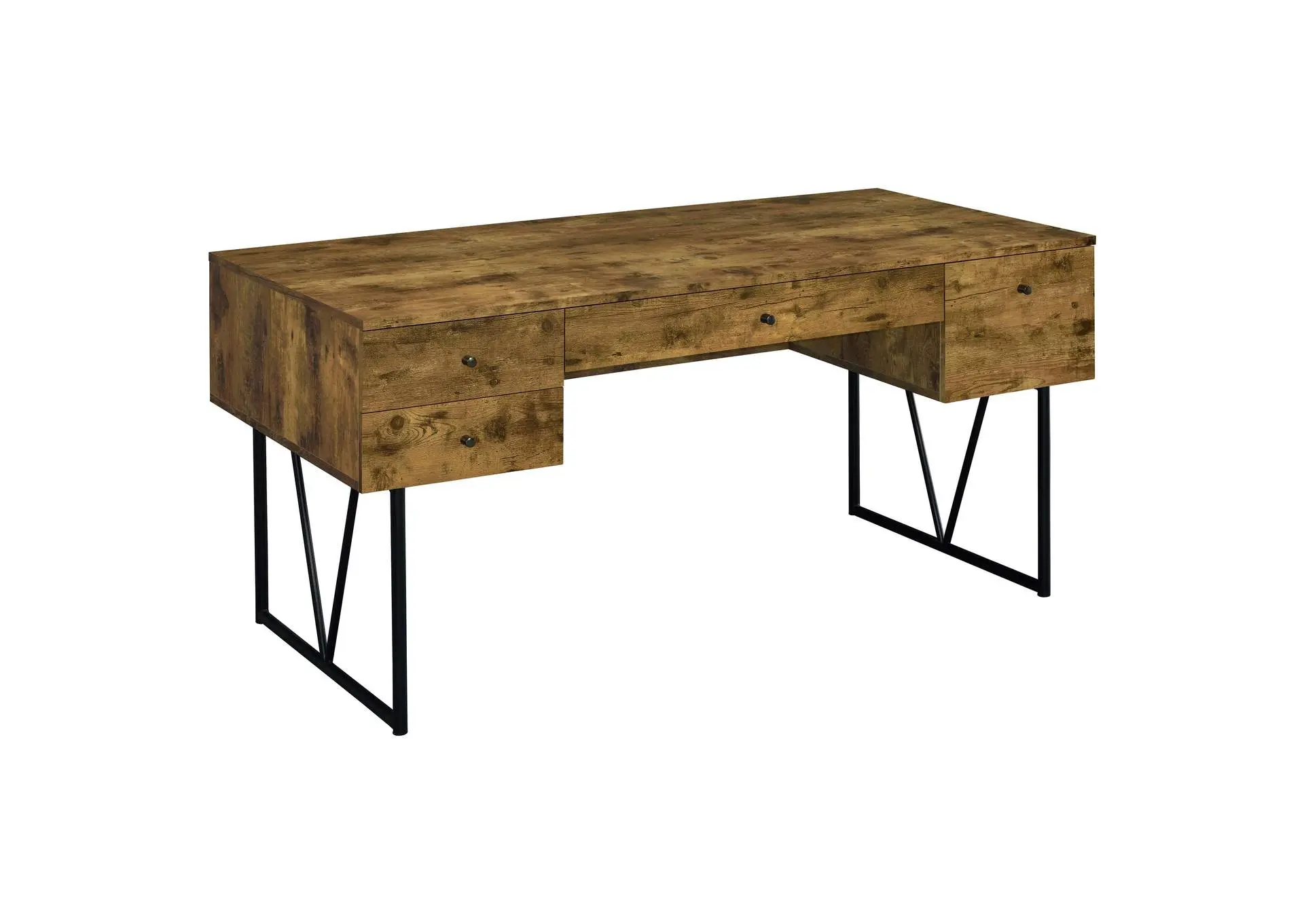 Analiese 63-inch 4-drawer Writing Desk Rustic Nutmeg