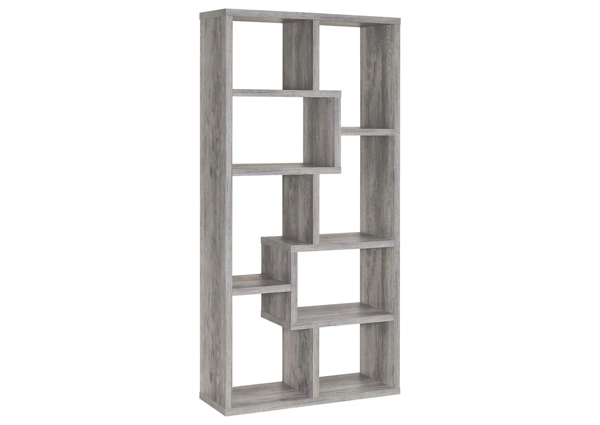 Theo 71-inch 6-shelf Bookshelf Grey Driftwood